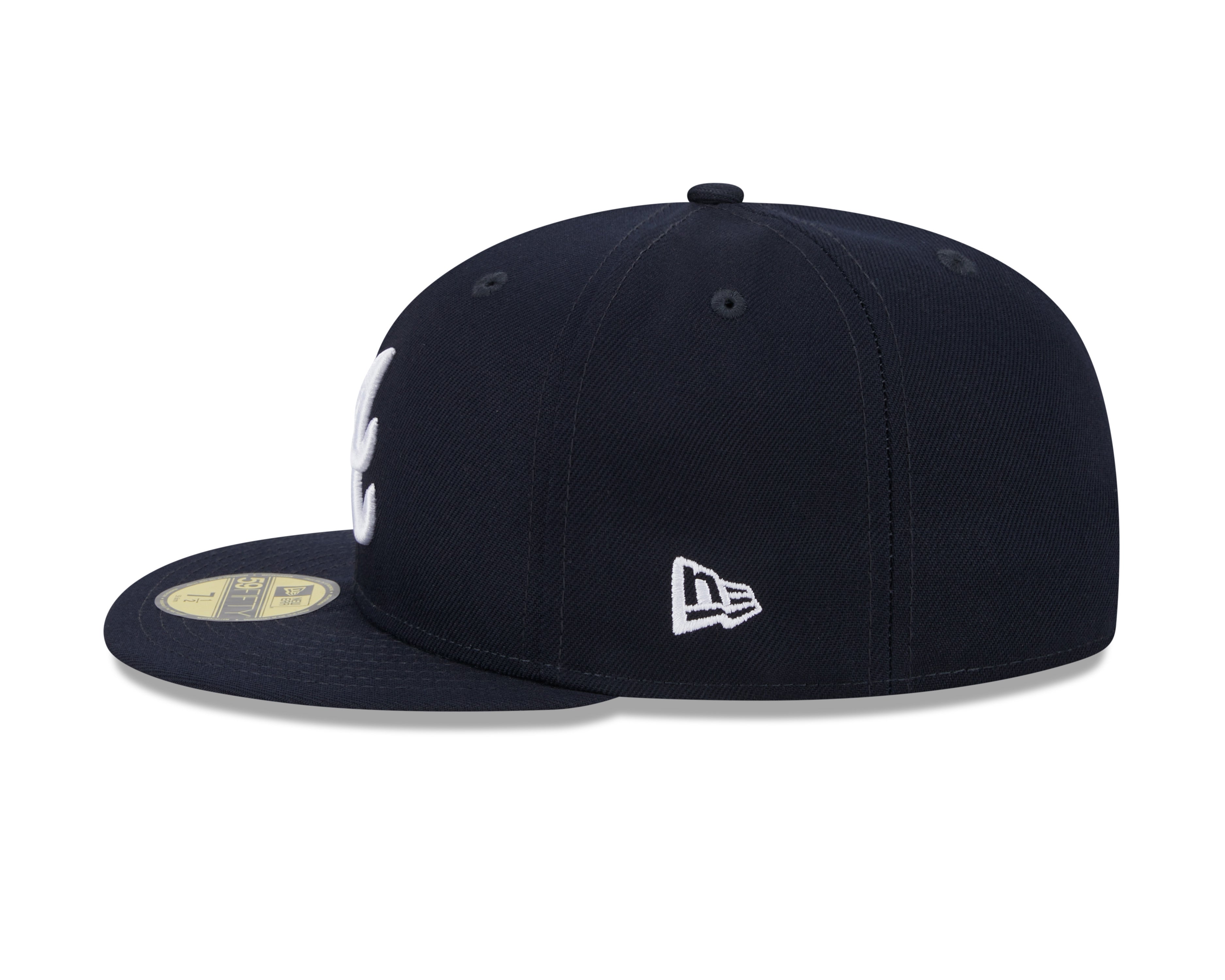 Atlanta Braves MLB New Era Casquette ajustée bleu marine 59Fifty 2021 World Series pour hommes