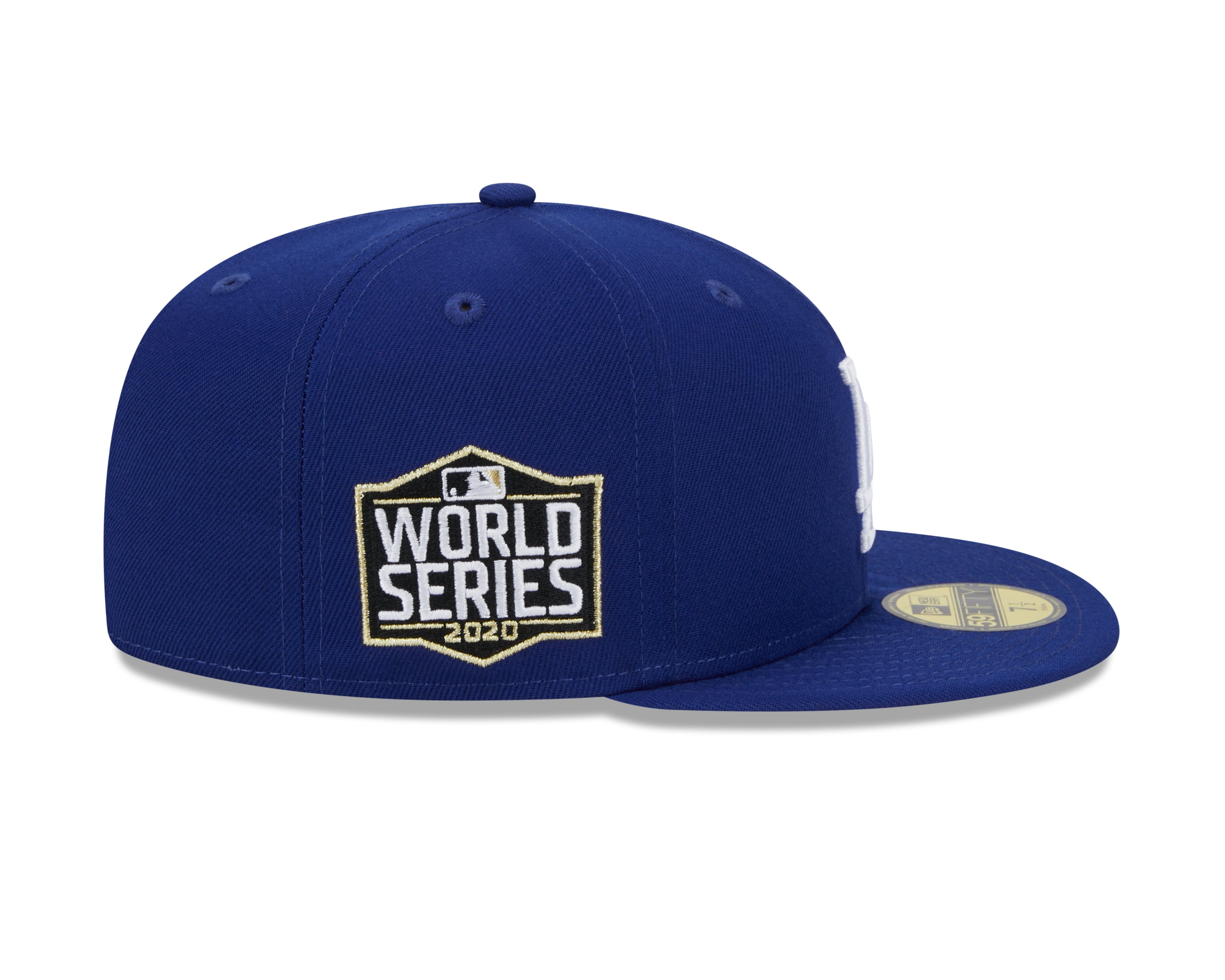 Los Angeles Dodgers MLB New Era Casquette ajustée bleu royal 59Fifty 2020 World Series pour hommes