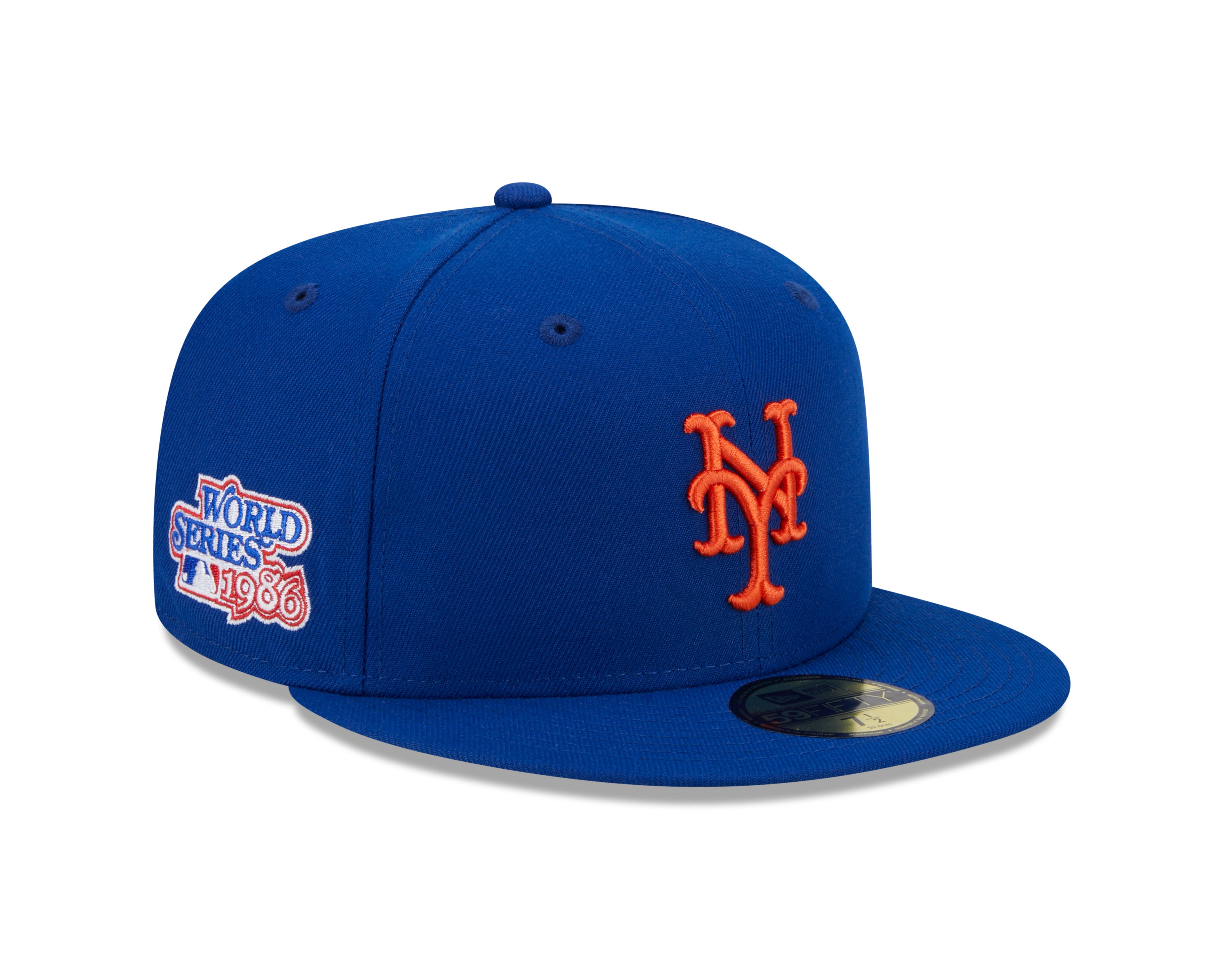 New York Mets MLB New Era Casquette ajustée bleu royal 59Fifty 1986 World Series pour hommes