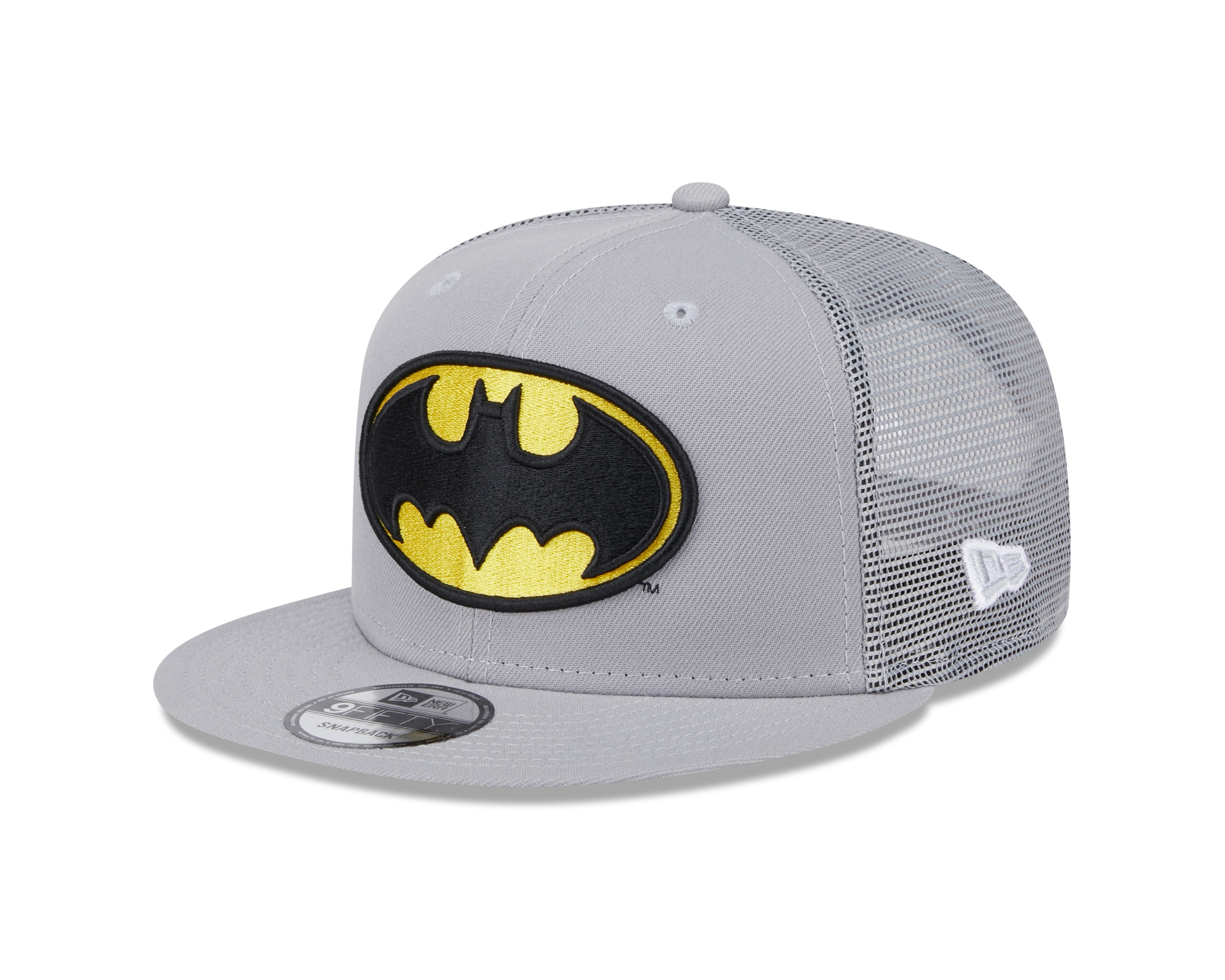 Batman DC Comics New Era Men's Grey 9Fifty Trucker Snapback