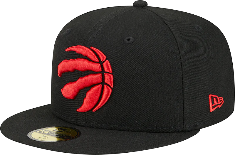 Toronto Raptors NBA New Era Men's Black 59Fifty Fitted Hat