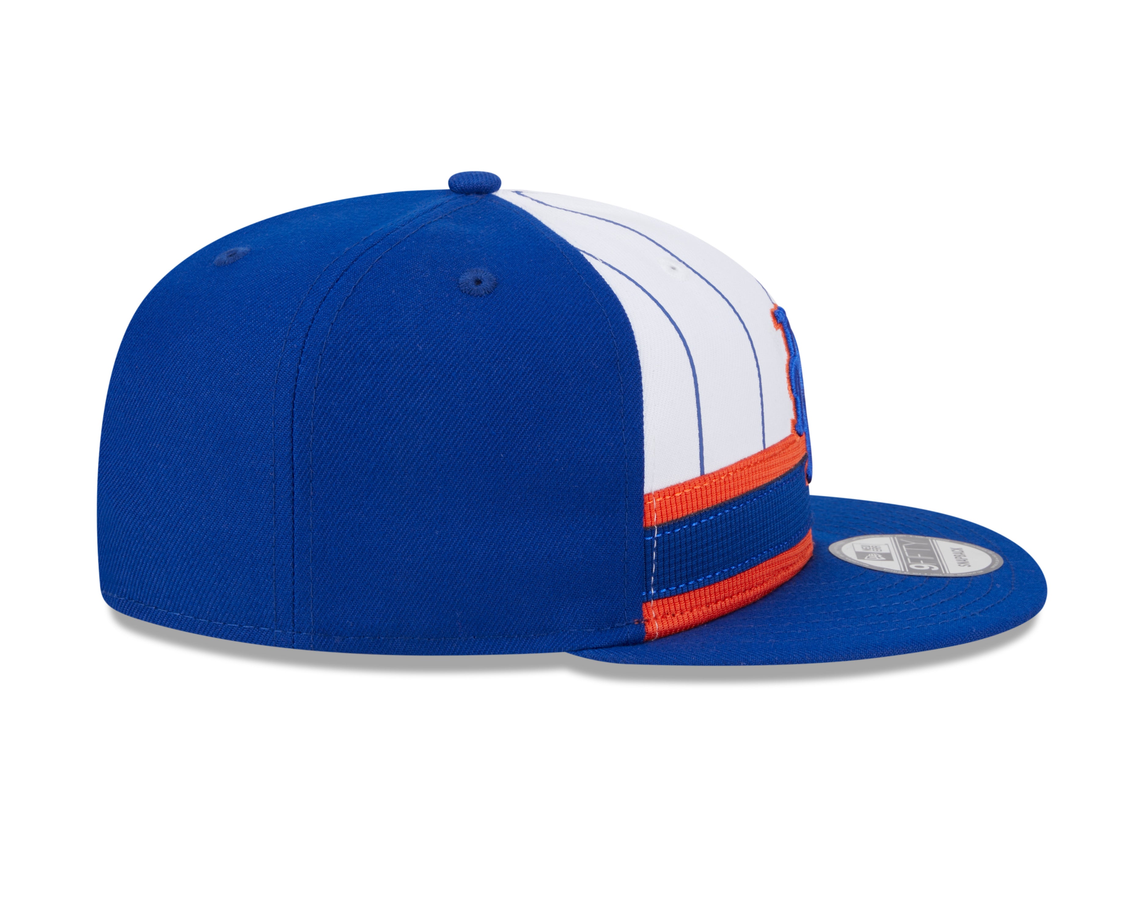 New York Mets MLB New Era Snapback à fines rayures pour hommes, blanc/bleu royal, 9Fifty 2024