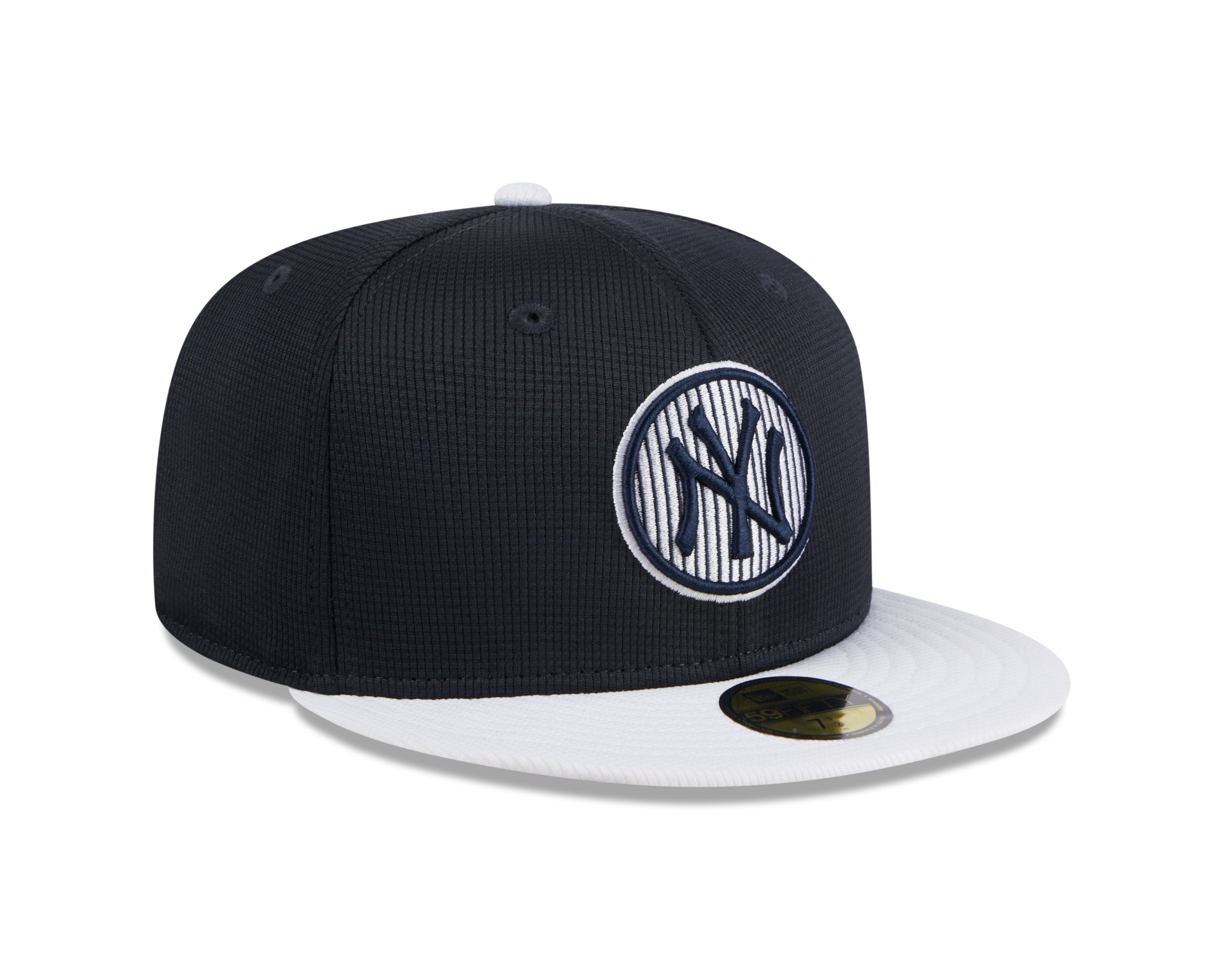 New York Yankees MLB New Era Casquette ajustée bleu marine 59Fifty 2024 Batting Practice pour hommes