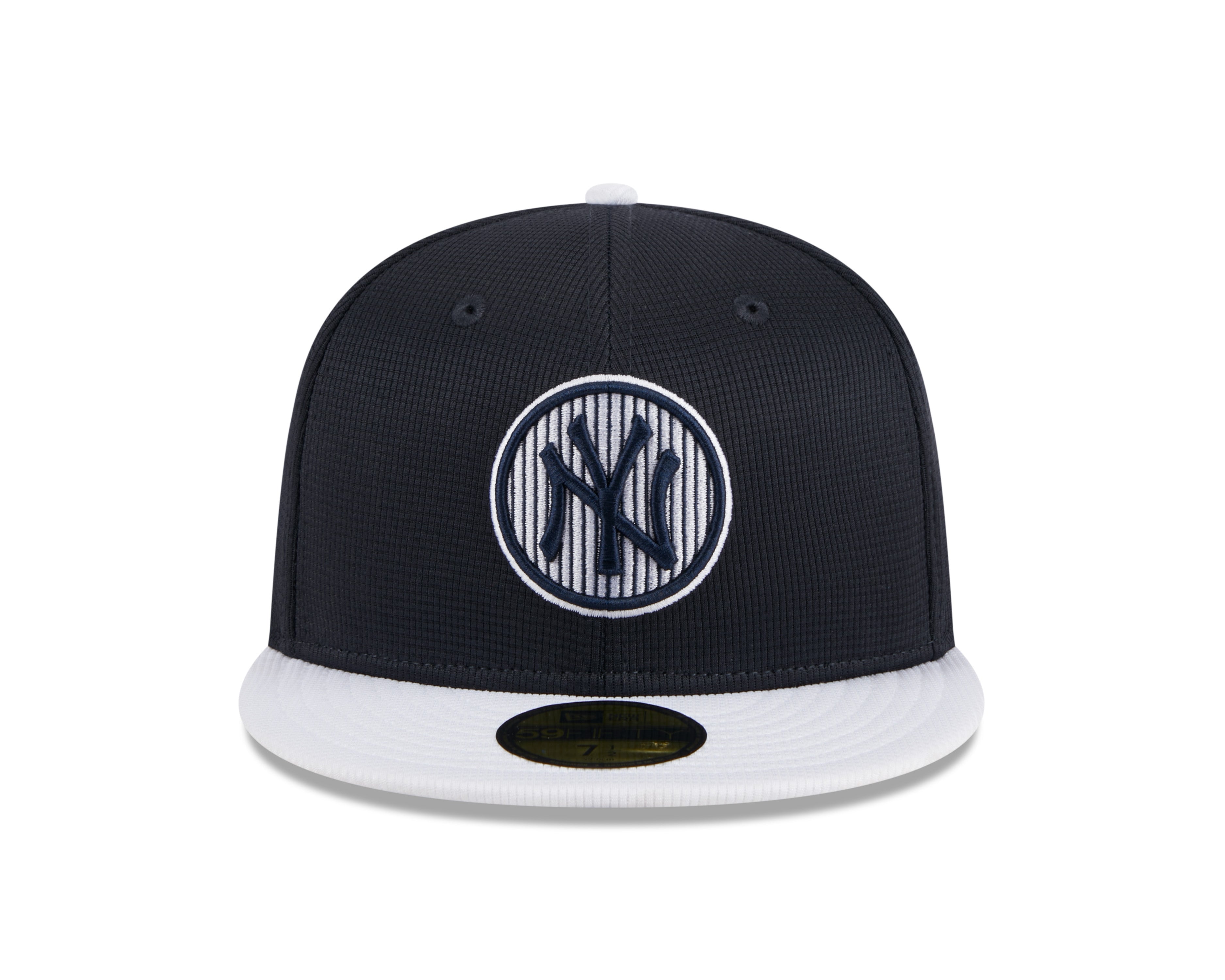 New York Yankees MLB New Era Casquette ajustée bleu marine 59Fifty 2024 Batting Practice pour hommes