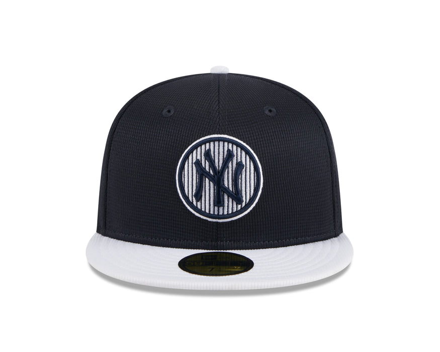 New York Yankees MLB New Era Men's Navy 59Fifty 2024 Batting Practice Fitted Hat