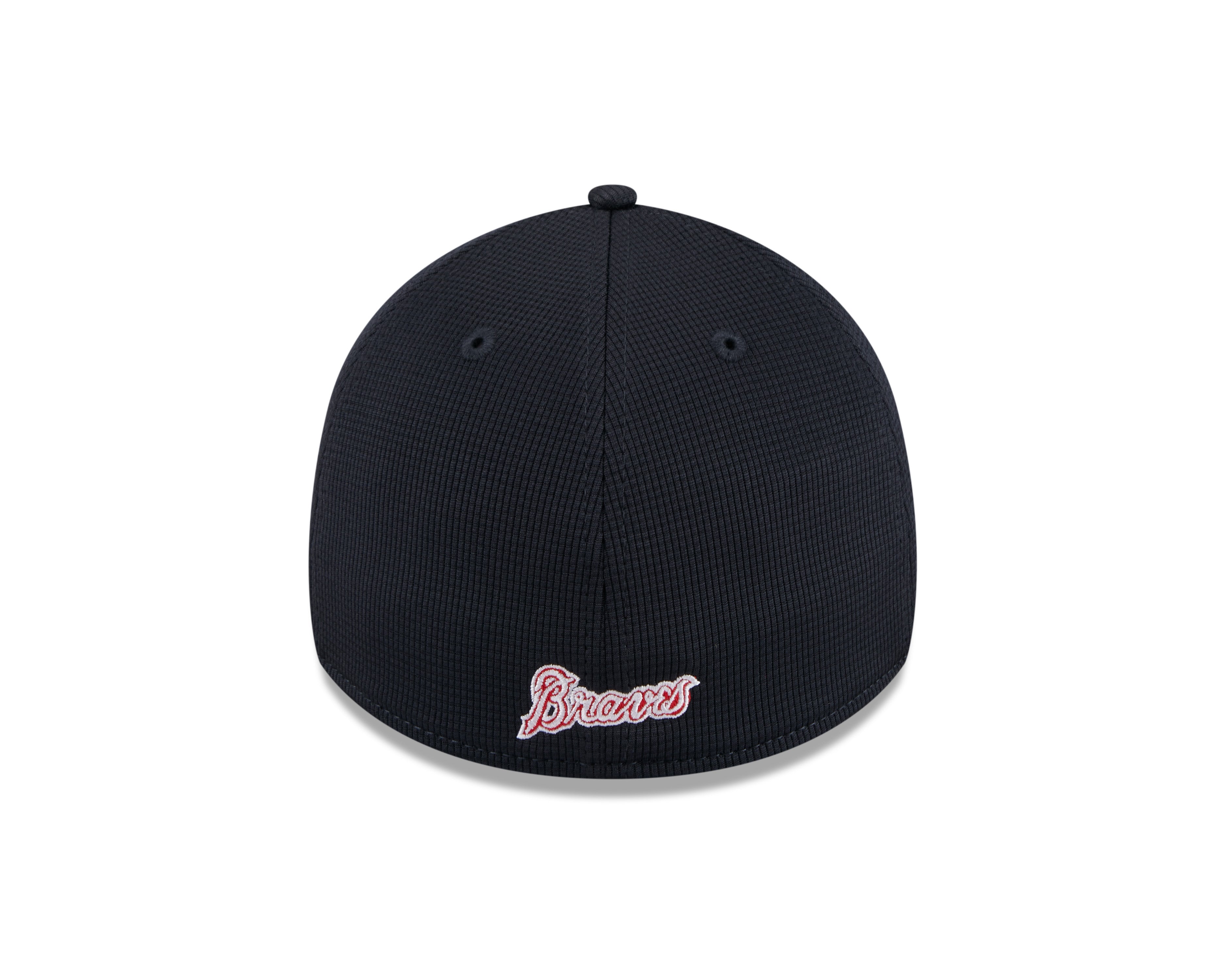 Atlanta Braves MLB New Era Casquette extensible pour hommes, blanc/bleu royal, 39Thirty 2024 Batting Practice