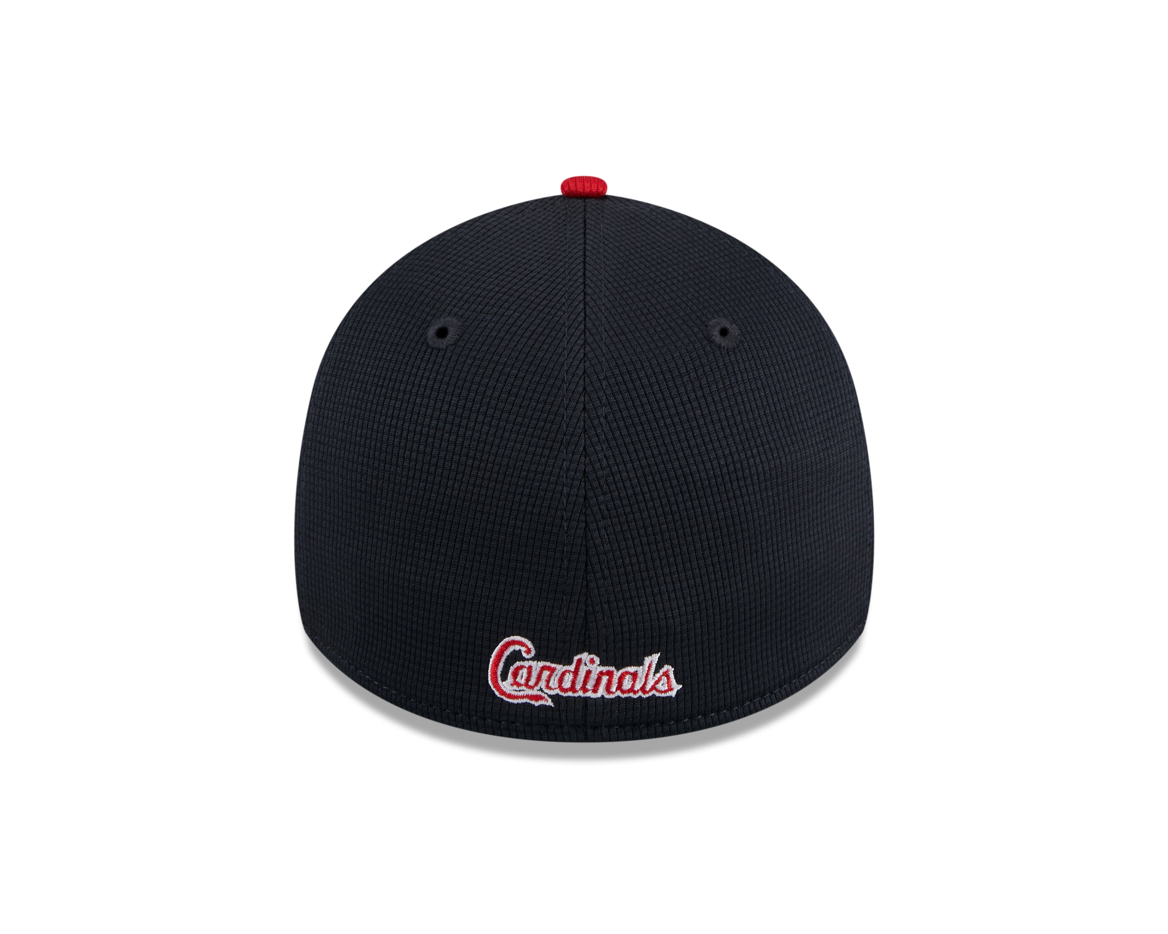 St. Louis Cardinals MLB New Era Casquette extensible pour hommes, bleu marine, 39Thirty 2024, entraînement au bâton