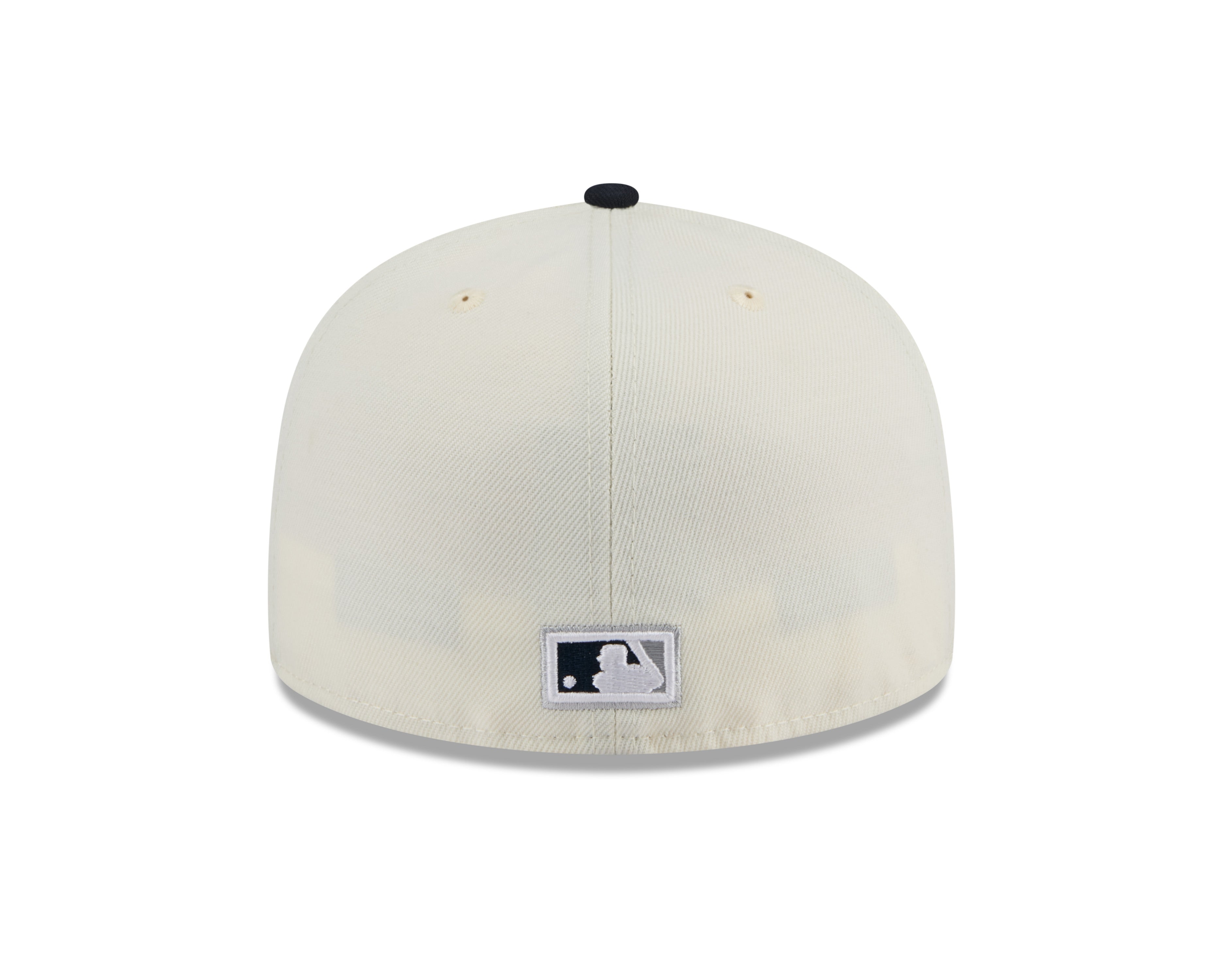 New York Yankees MLB New Era Men's Off-White/Navy 59Fifty 2024 Evergreen Fitted Hat