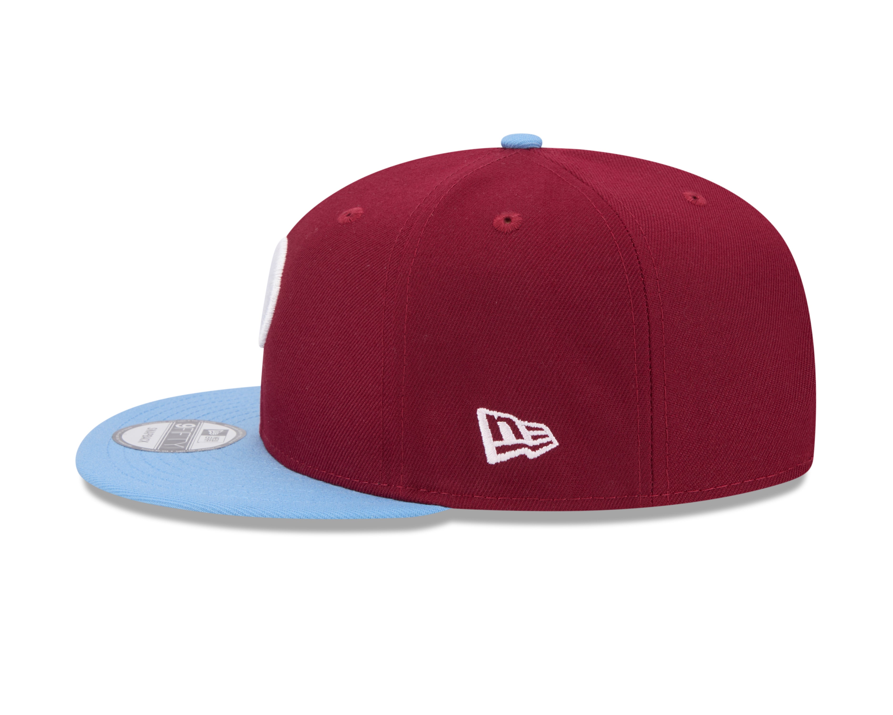 Casquette Snapback Evergreen 9Fifty Bordeaux/Bleu clair pour homme des Philadelphia Phillies MLB New Era