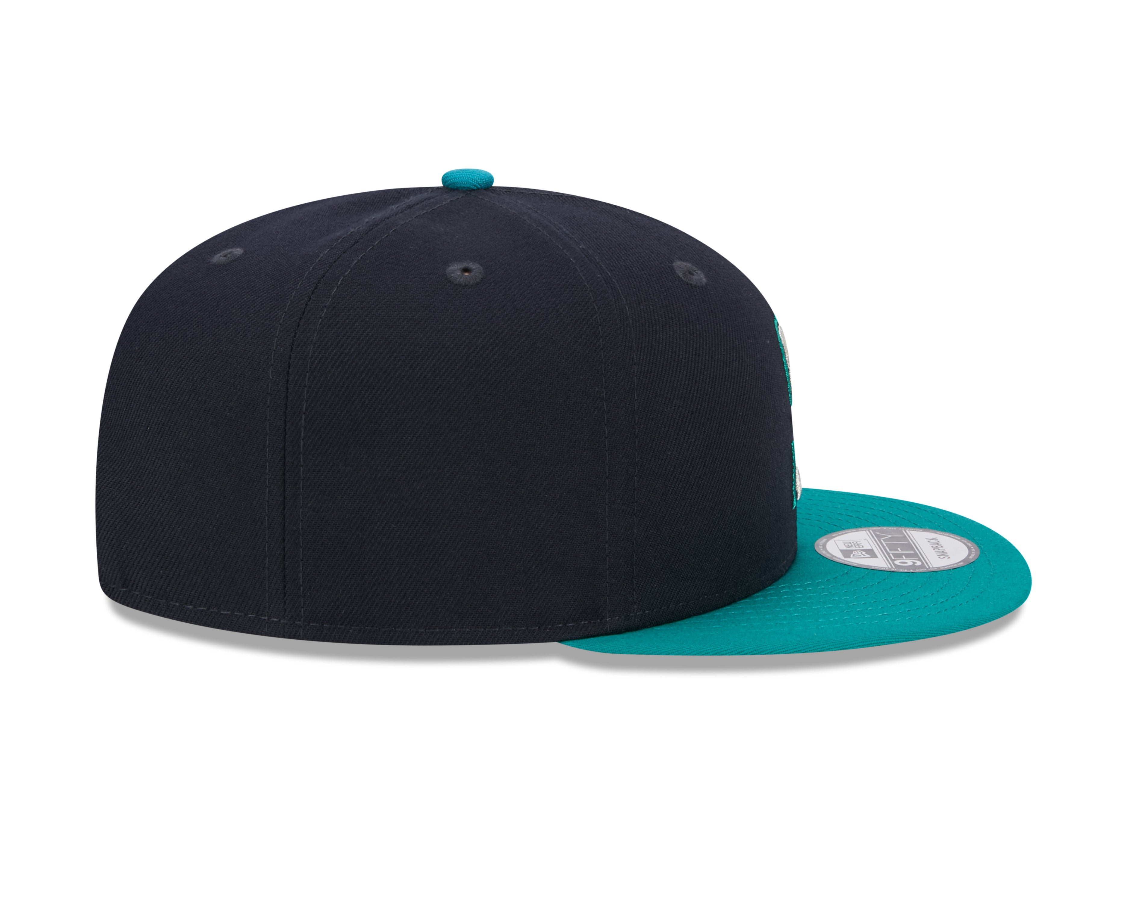 Seattle Mariners MLB New Era Snapback 9Fifty Evergreen pour hommes, bleu marine/vert