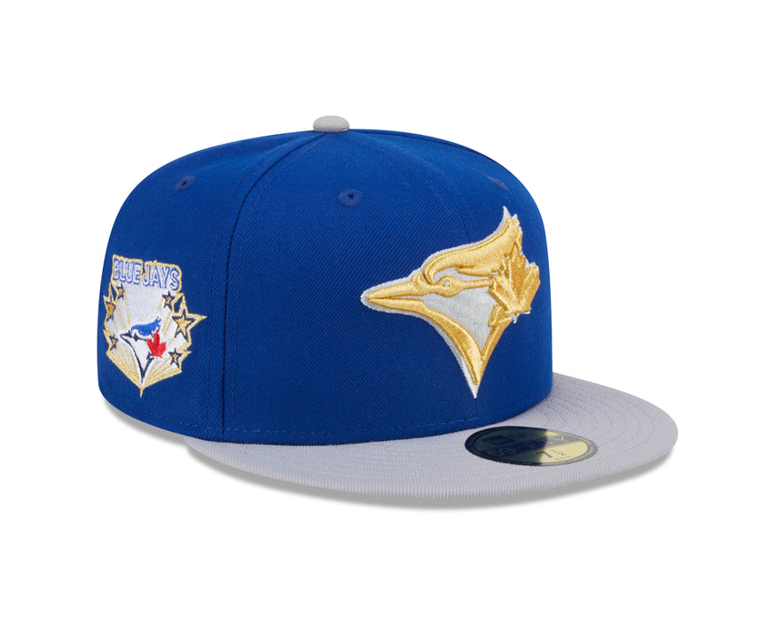 Toronto Blue Jays MLB New Era Men's Royal Blue/Grey 59Fifty Game Day Fitted Hat