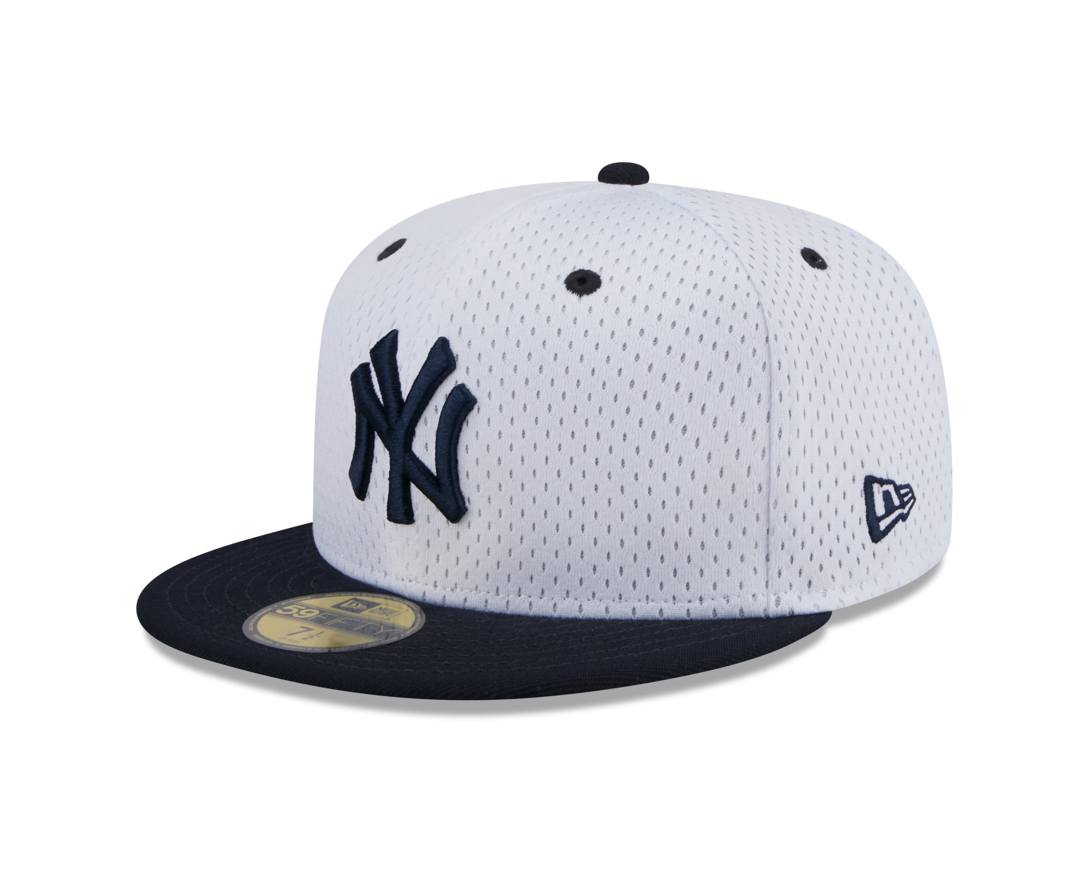 New York Yankees MLB New Era Casquette ajustée en maille blanche 59Fifty Throwback pour hommes