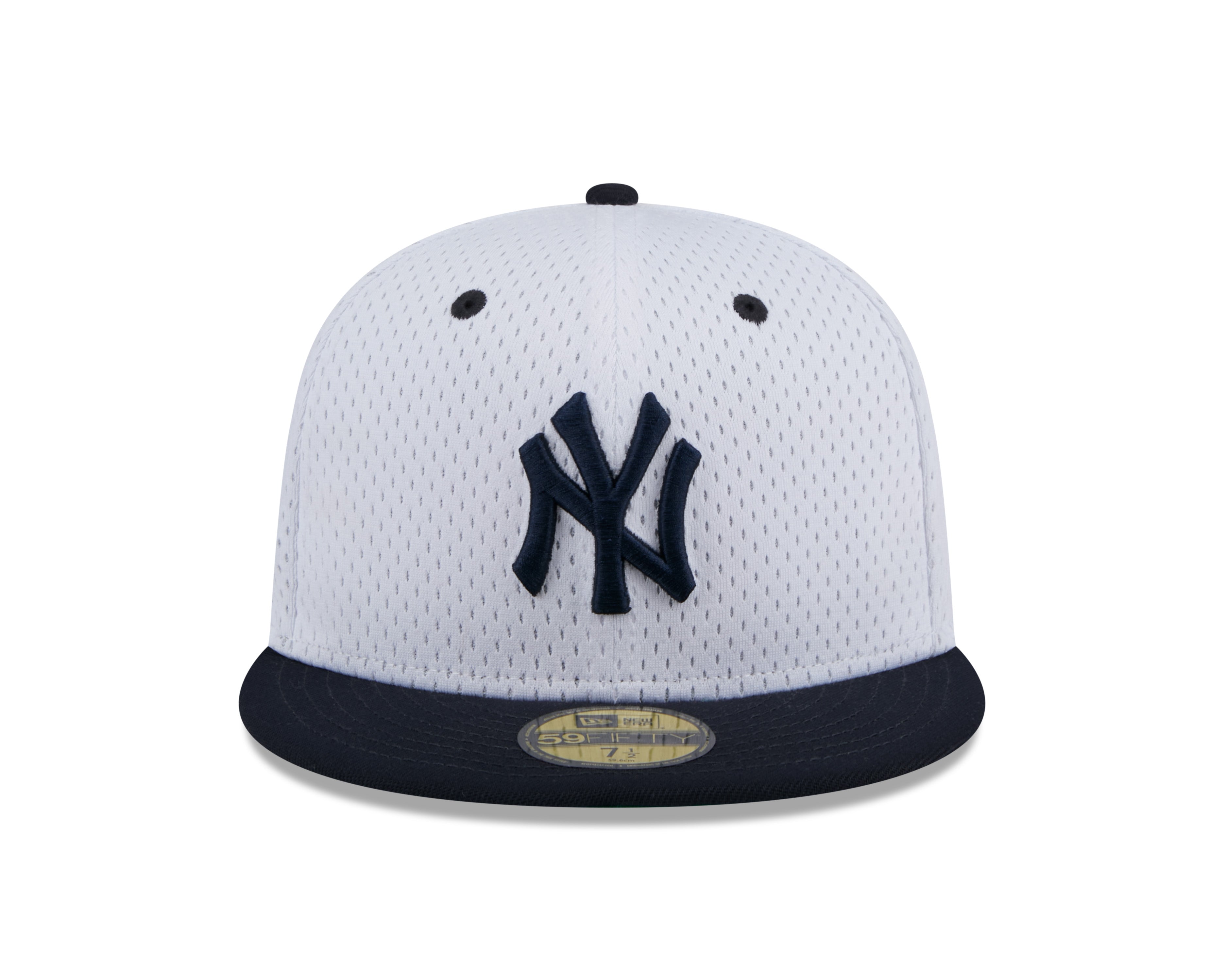 New York Yankees MLB New Era Casquette ajustée en maille blanche 59Fifty Throwback pour hommes