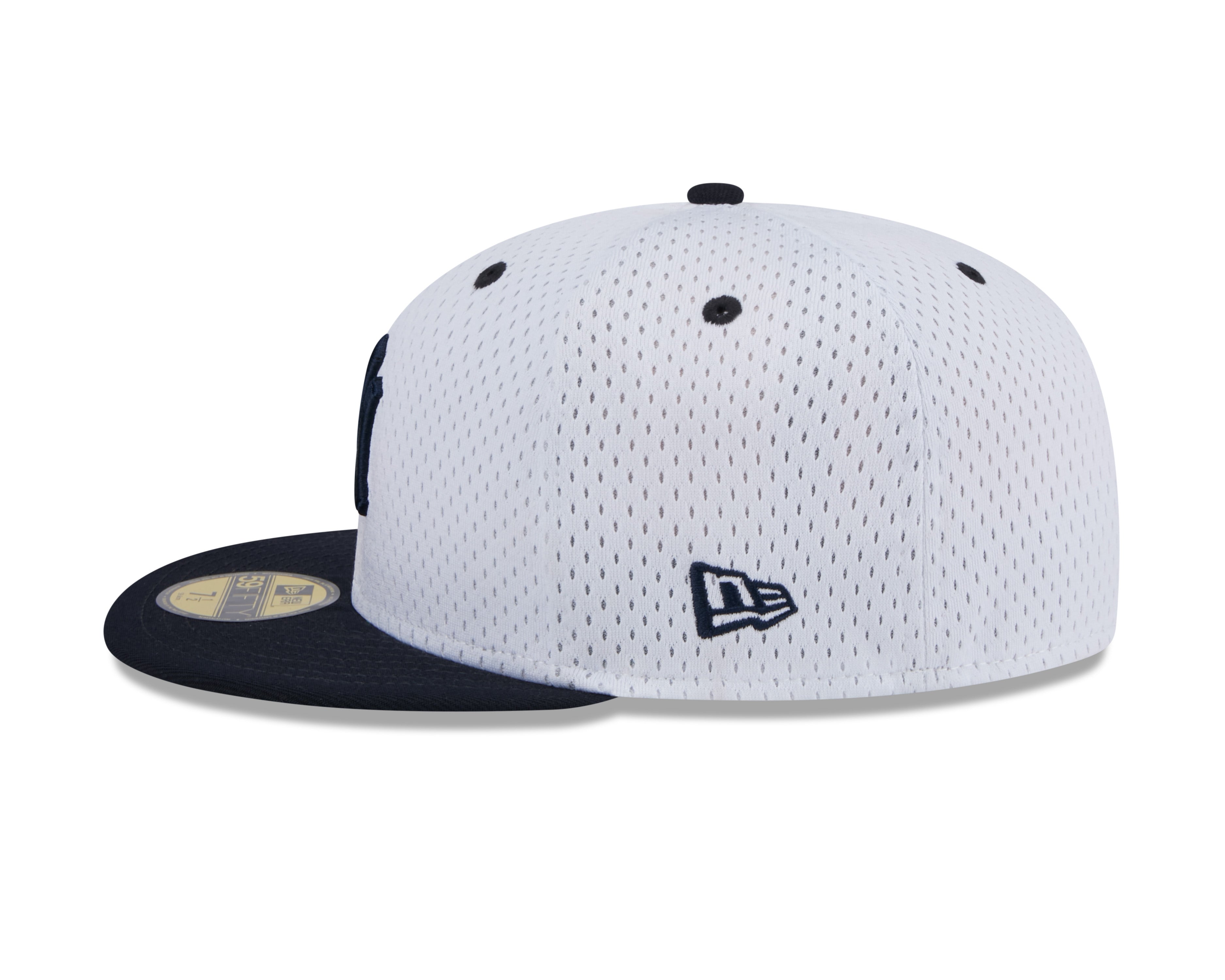 New York Yankees MLB New Era Casquette ajustée en maille blanche 59Fifty Throwback pour hommes