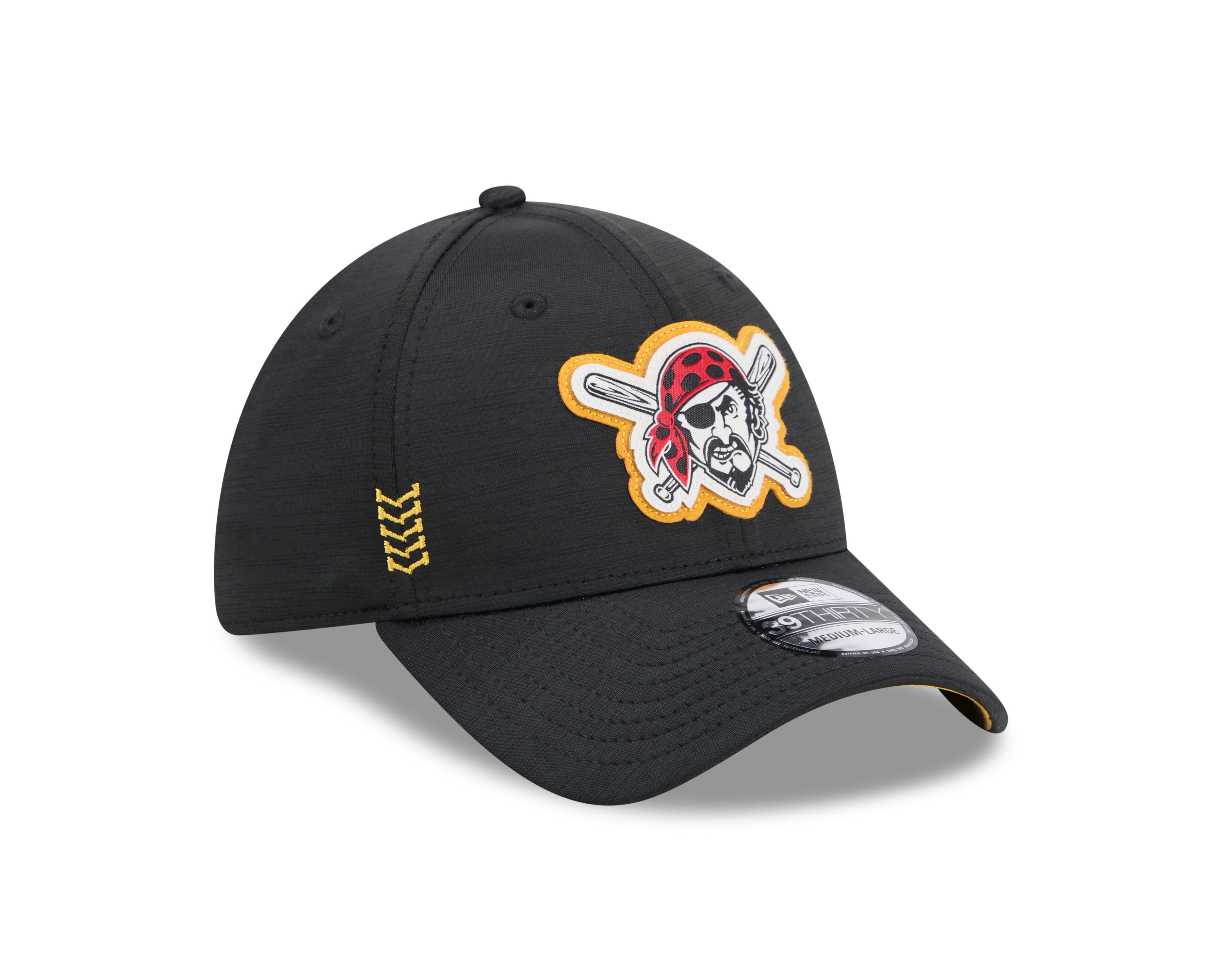 Casquette extensible noire 39Thirty 2024 Clubhouse des Pirates de Pittsburgh MLB New Era pour hommes