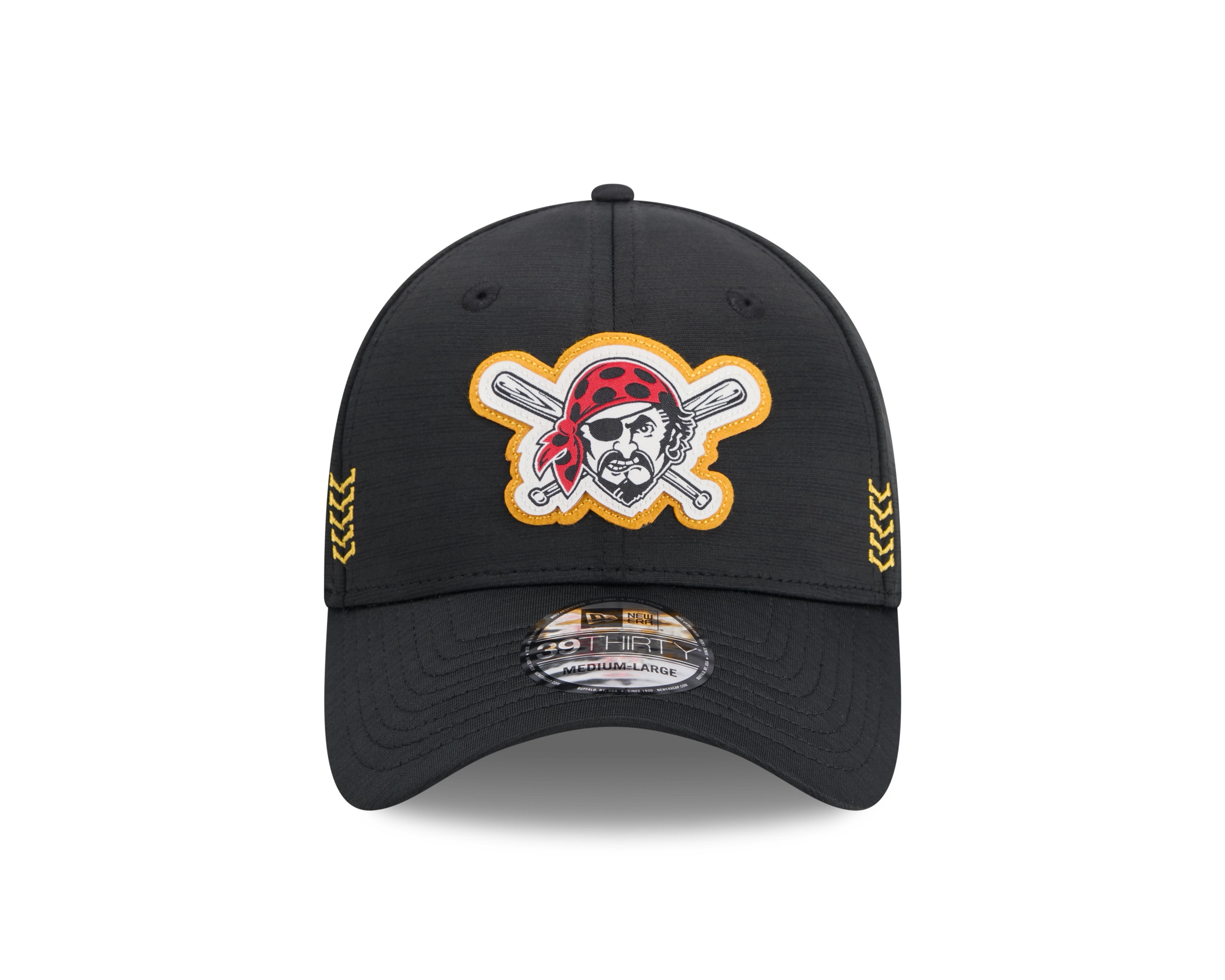 Casquette extensible noire 39Thirty 2024 Clubhouse des Pirates de Pittsburgh MLB New Era pour hommes