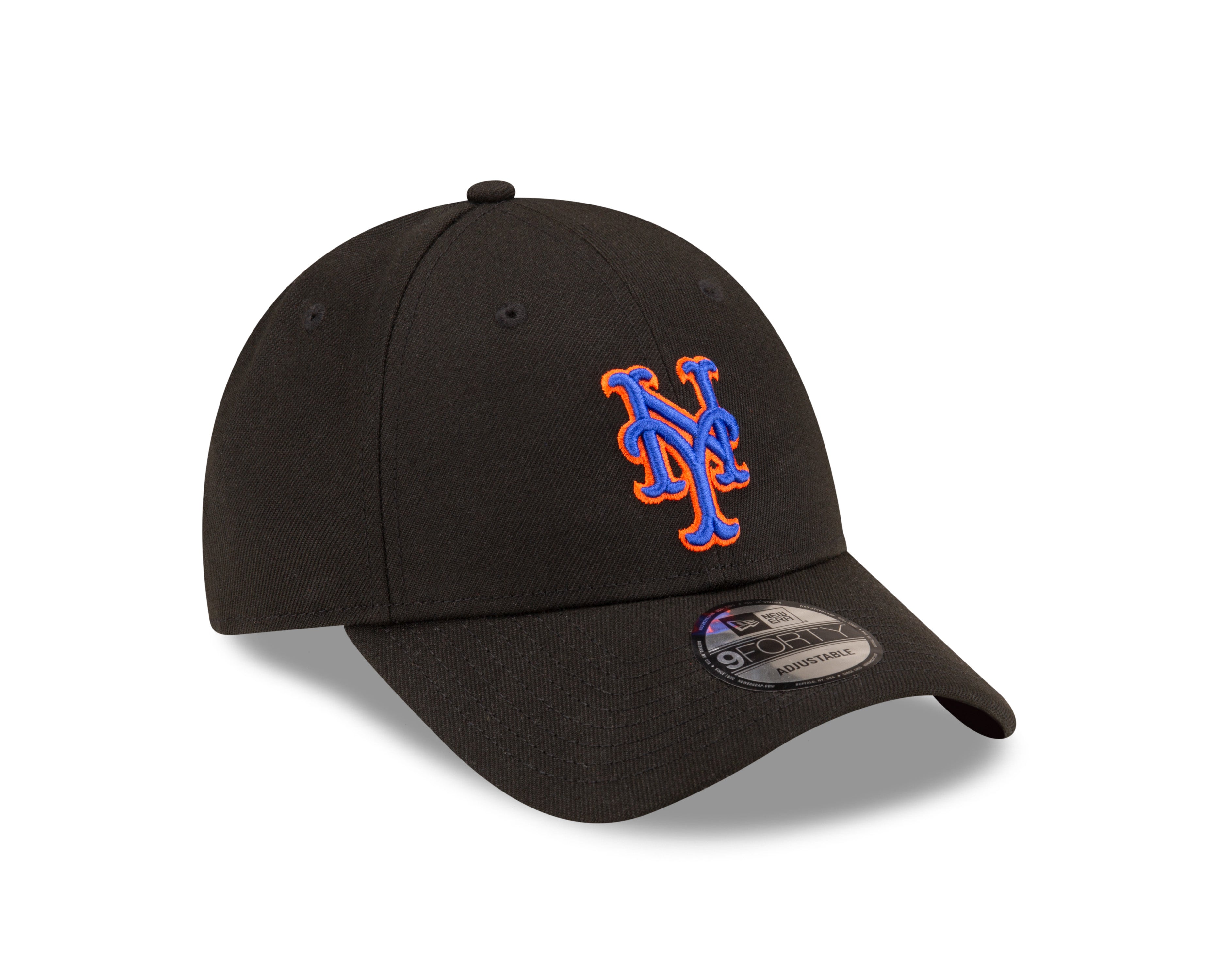 New York Mets MLB New Era Casquette réglable noire 9Forty The League pour hommes