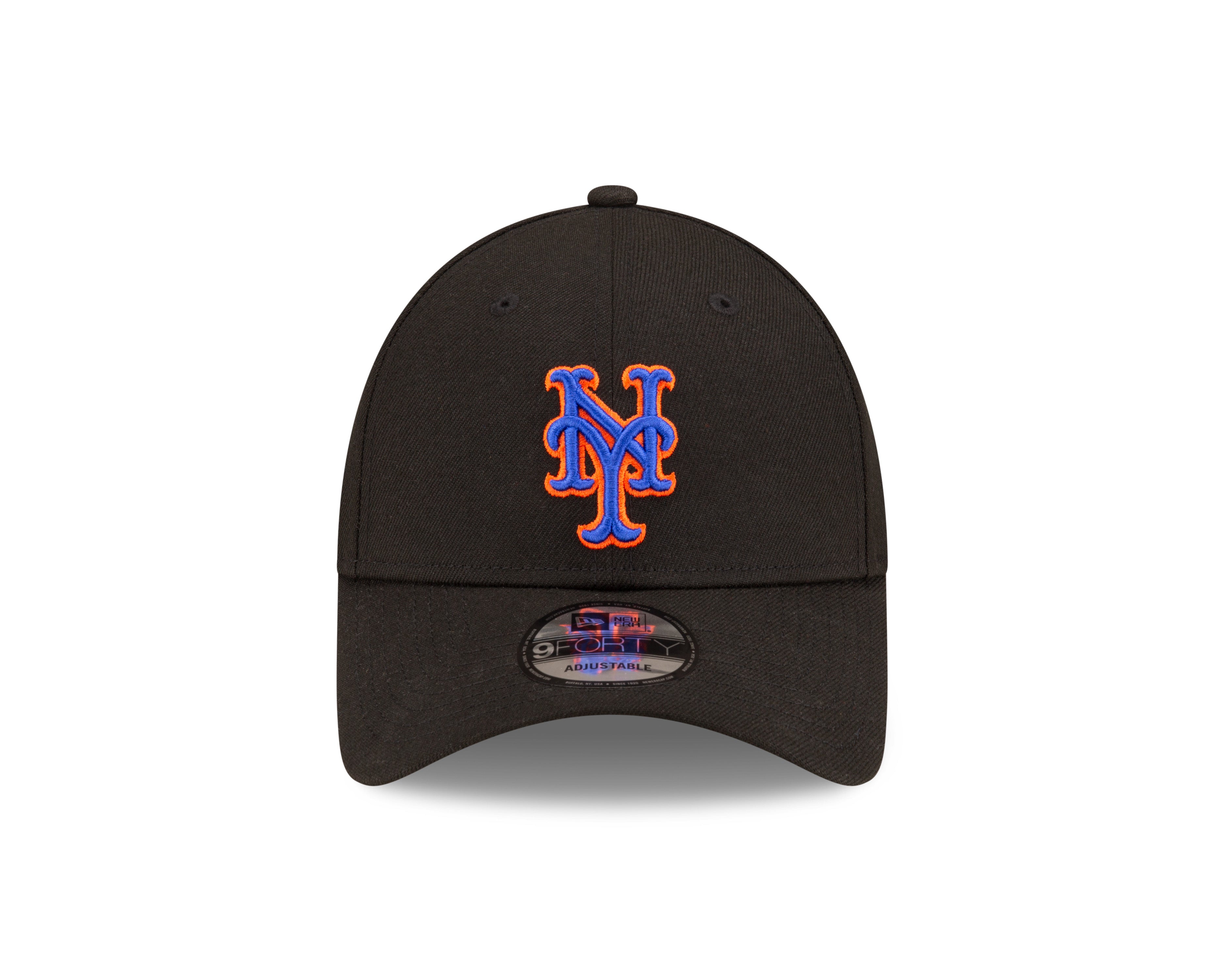 New York Mets MLB New Era Casquette réglable noire 9Forty The League pour hommes