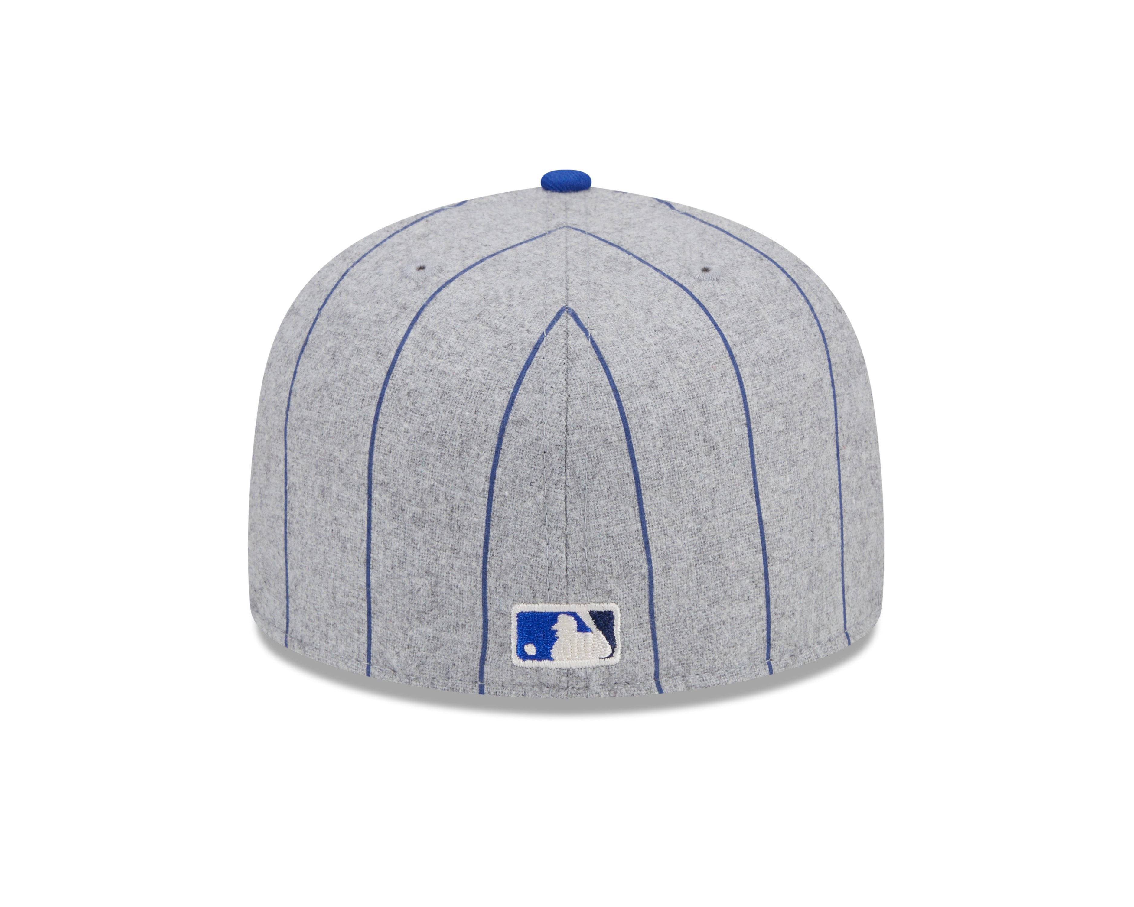 Toronto Blue Jays MLB New Era Casquette ajustée grise 59Fifty Heather à fines rayures pour hommes