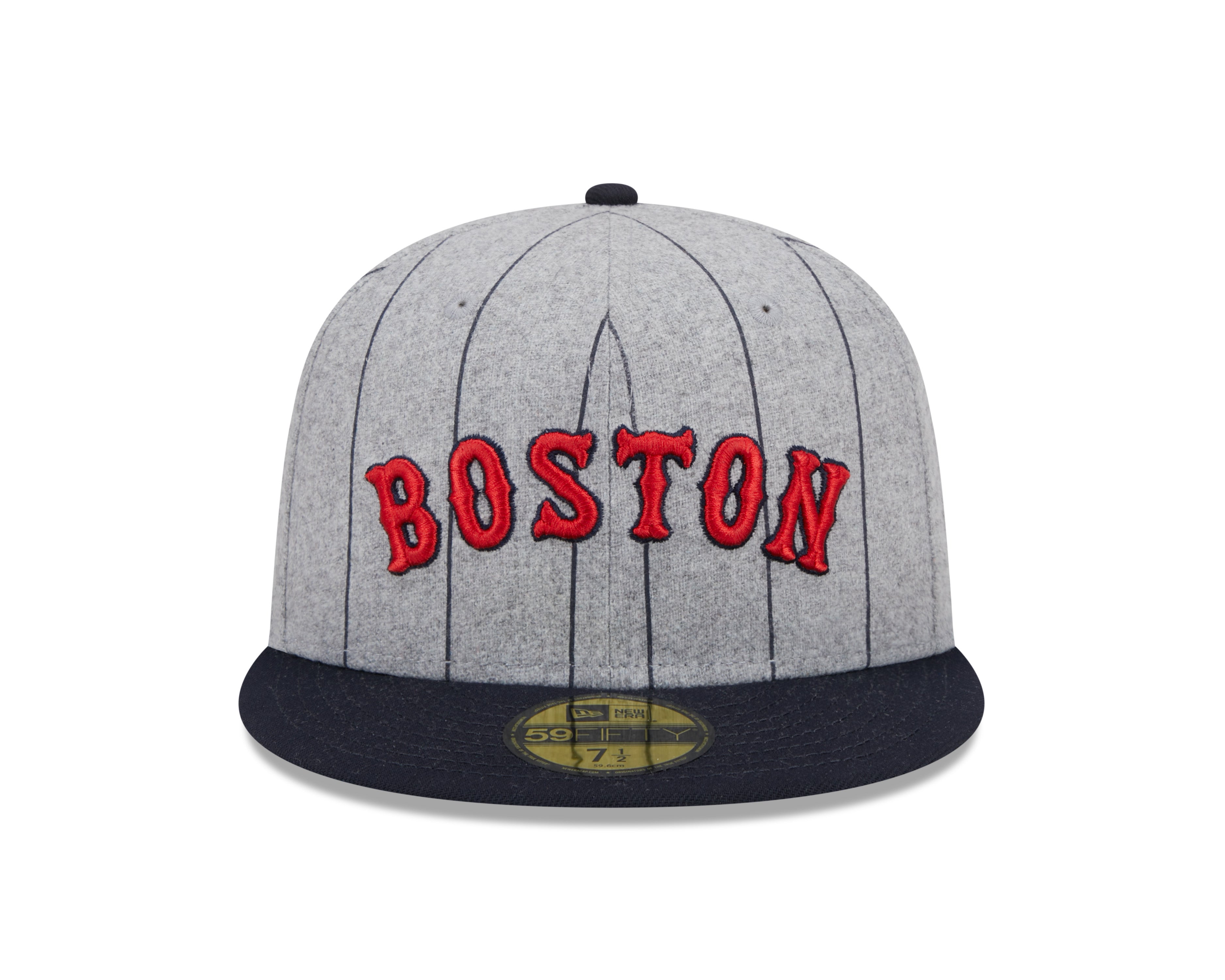 Boston Red Sox MLB New Era Casquette ajustée 59Fifty Heather à fines rayures pour hommes