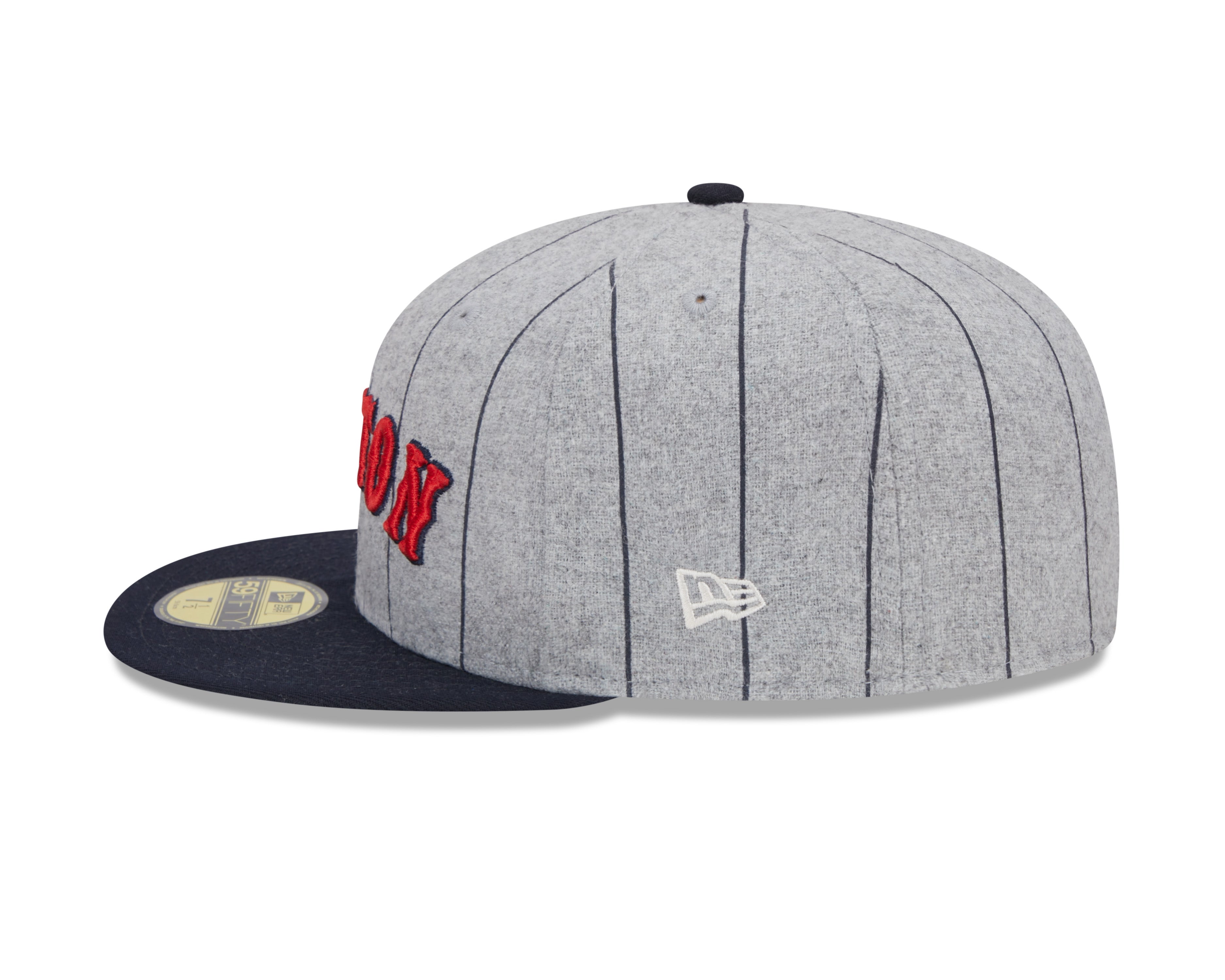 Boston Red Sox MLB New Era Casquette ajustée 59Fifty Heather à fines rayures pour hommes