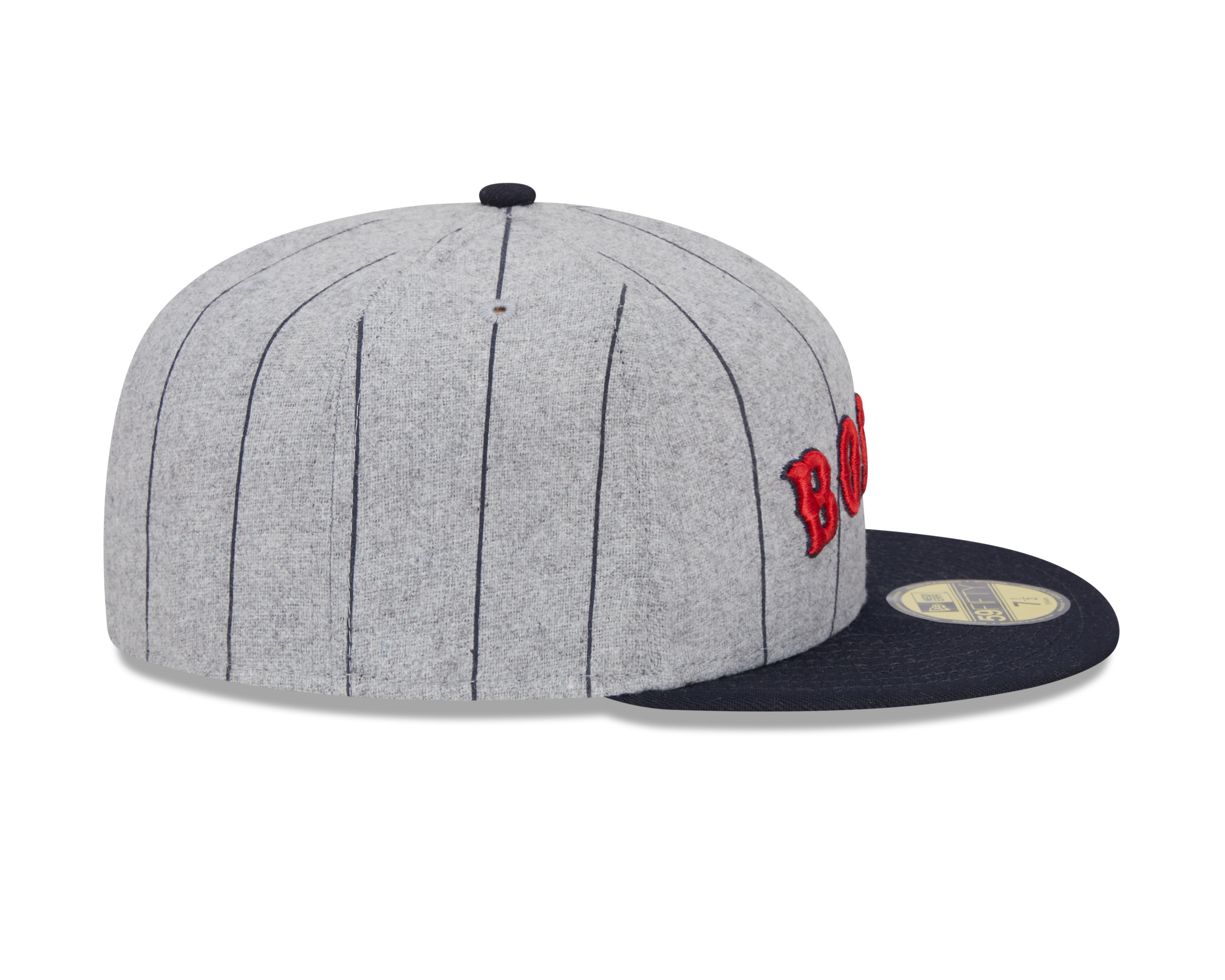 Boston Red Sox MLB New Era Casquette ajustée 59Fifty Heather à fines rayures pour hommes