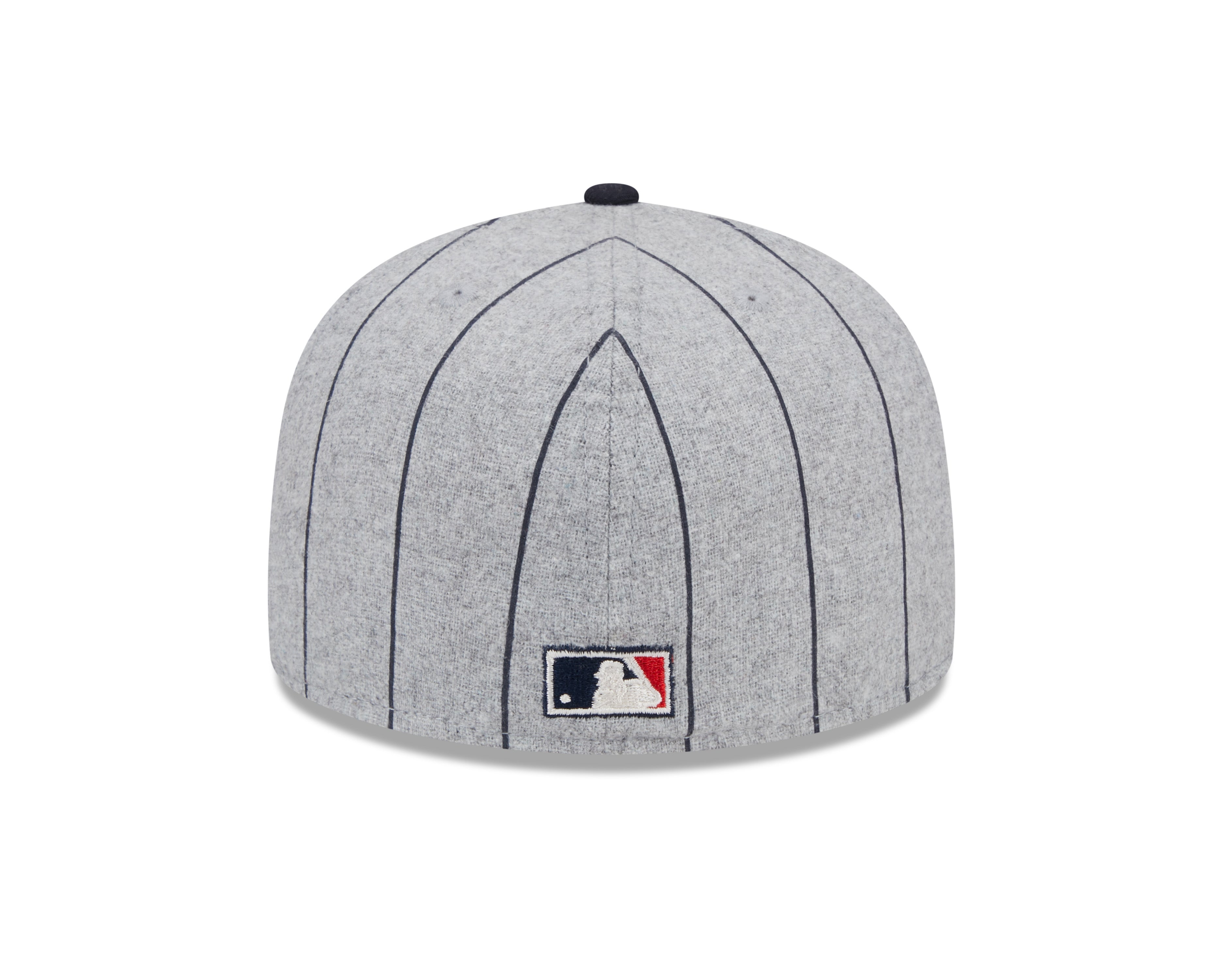 Atlanta Braves MLB New Era Casquette ajustée 59Fifty Heather à fines rayures pour hommes