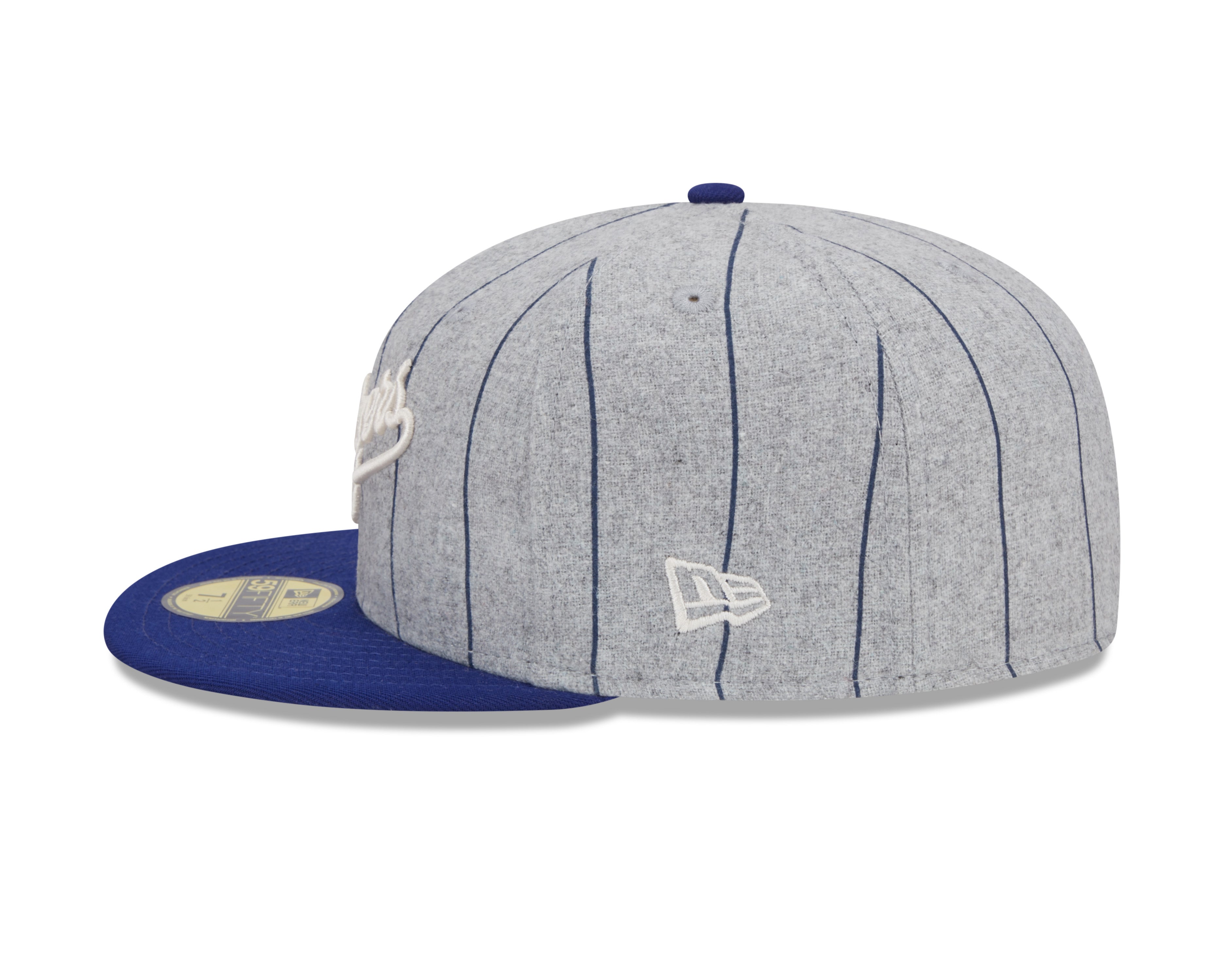 Los Angeles Dodgers MLB New Era Casquette ajustée grise 59Fifty Heather à fines rayures pour hommes