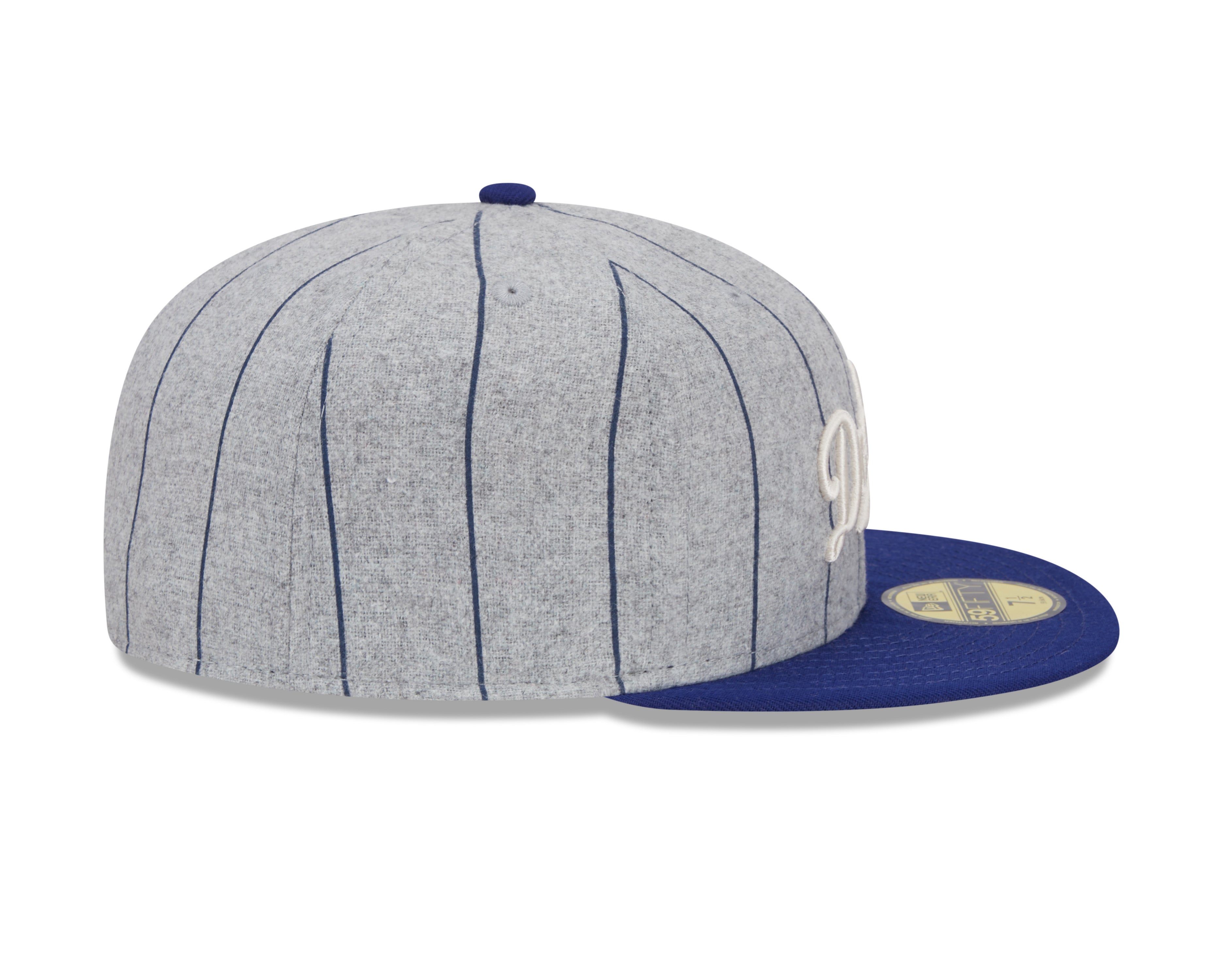 Los Angeles Dodgers MLB New Era Casquette ajustée grise 59Fifty Heather à fines rayures pour hommes