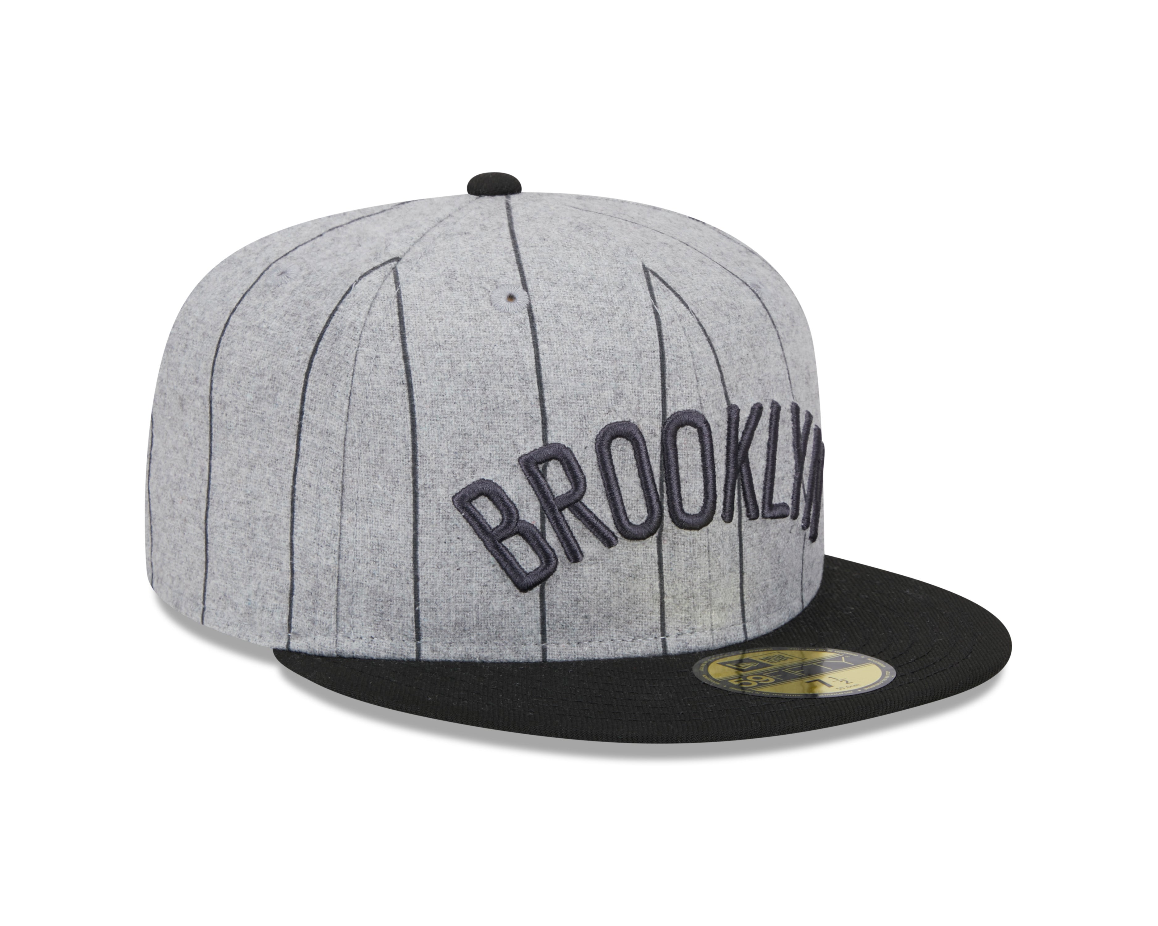 Brooklyn Nets NBA New Era Casquette ajustée 59Fifty Heather Pinstripe pour hommes