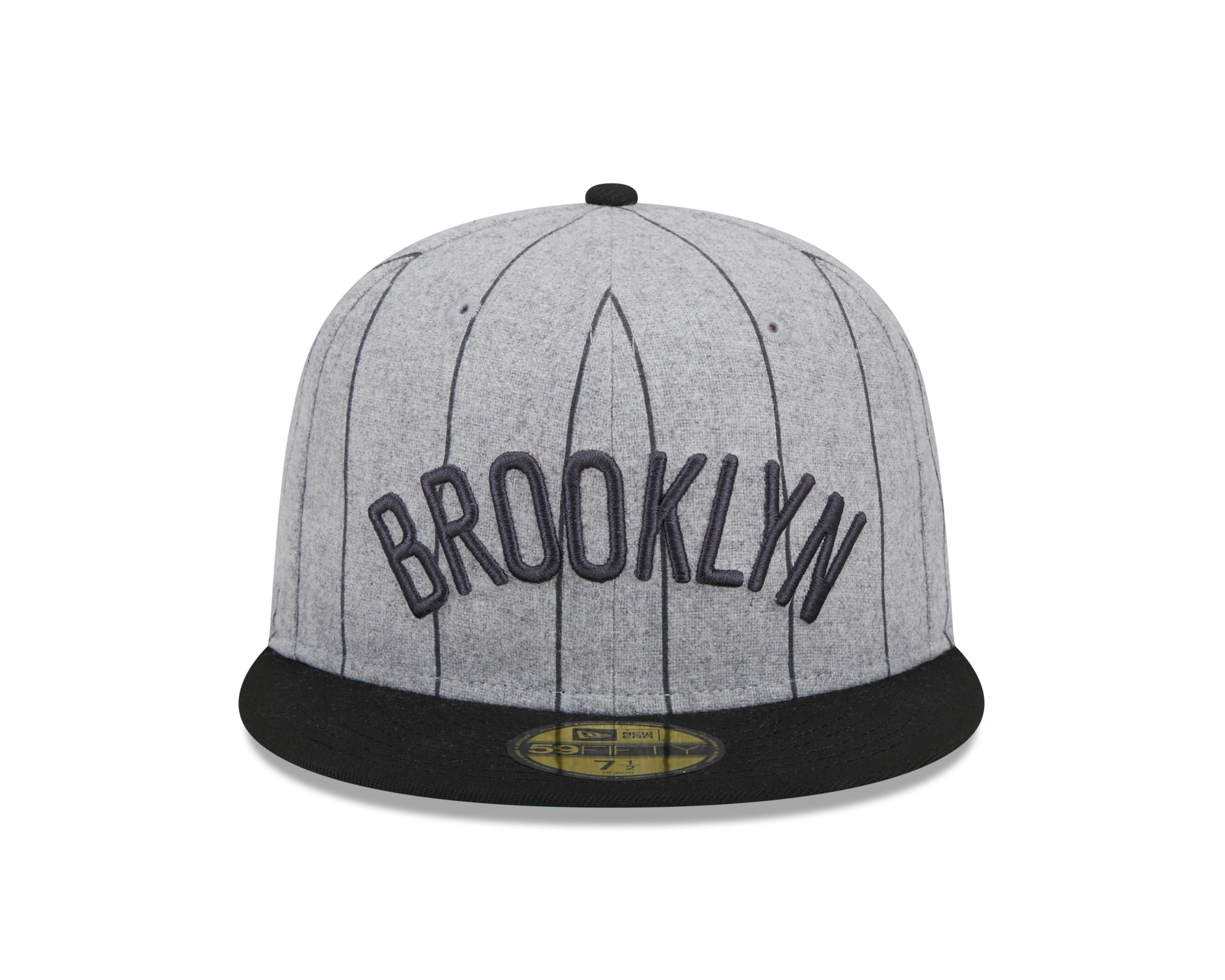 Brooklyn Nets NBA New Era Casquette ajustée 59Fifty Heather Pinstripe pour hommes