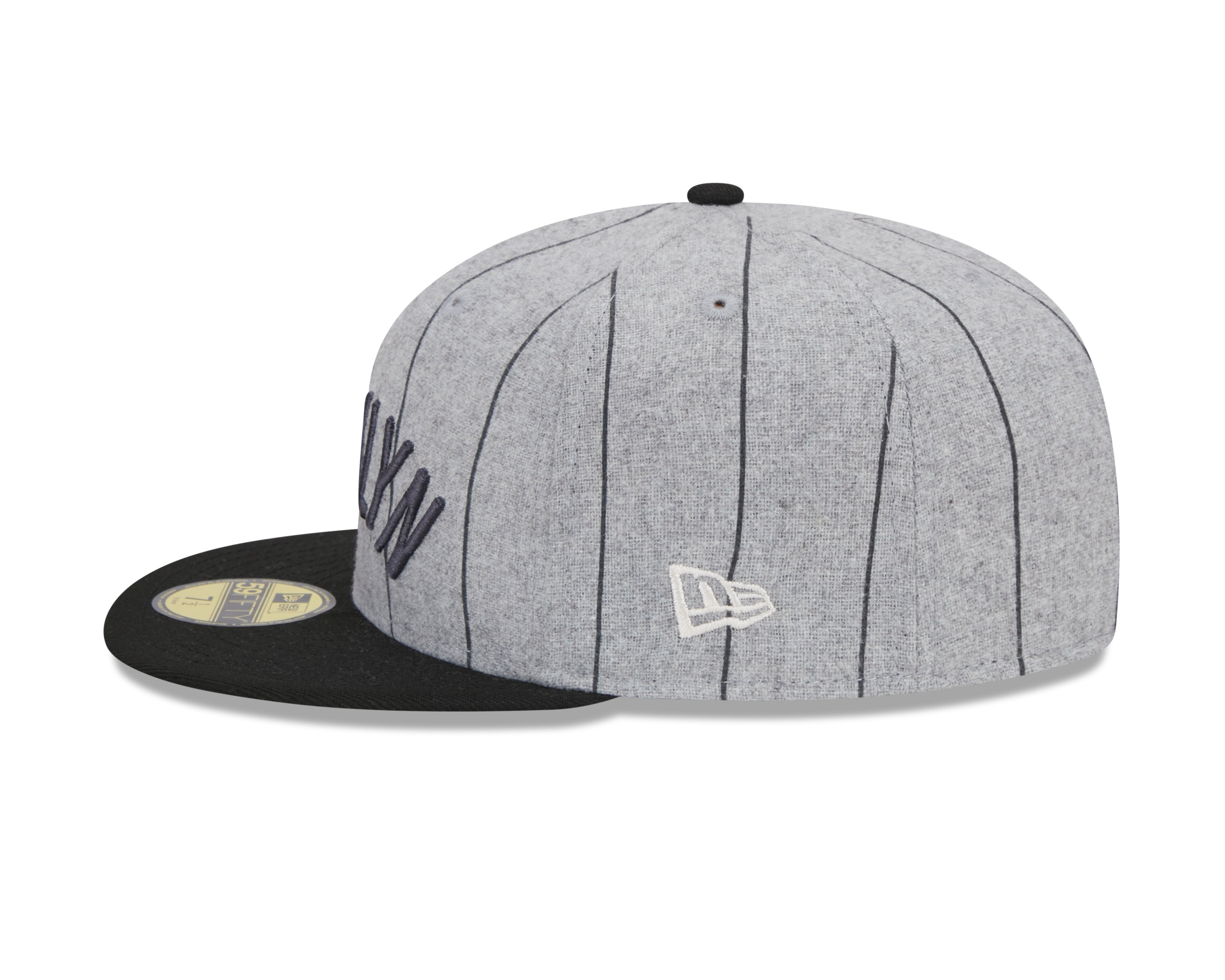 Brooklyn Nets NBA New Era Casquette ajustée 59Fifty Heather Pinstripe pour hommes