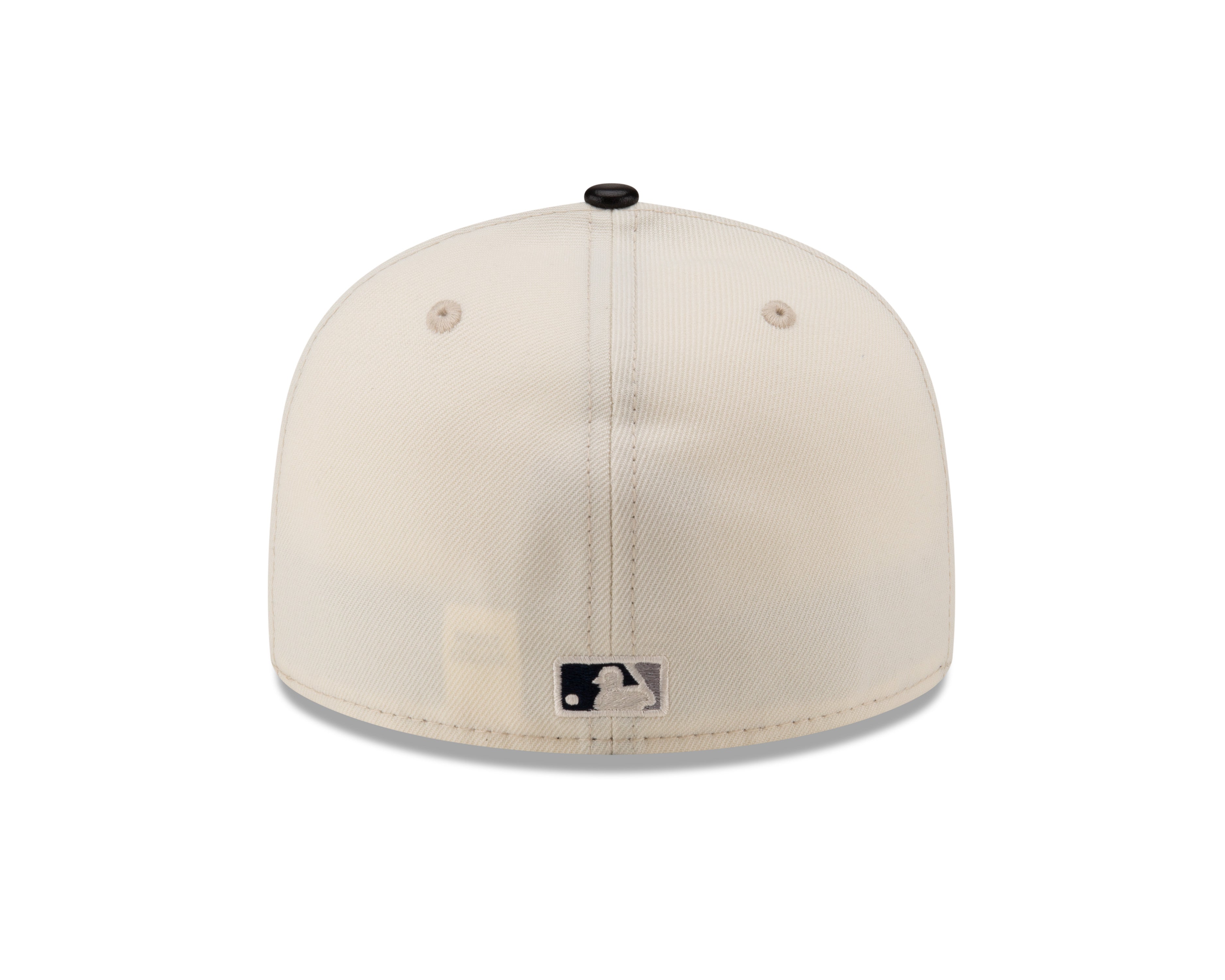 Casquette ajustée à visière en cuir blanc cassé 59Fifty Game Night des Yankees de New York MLB New Era pour hommes