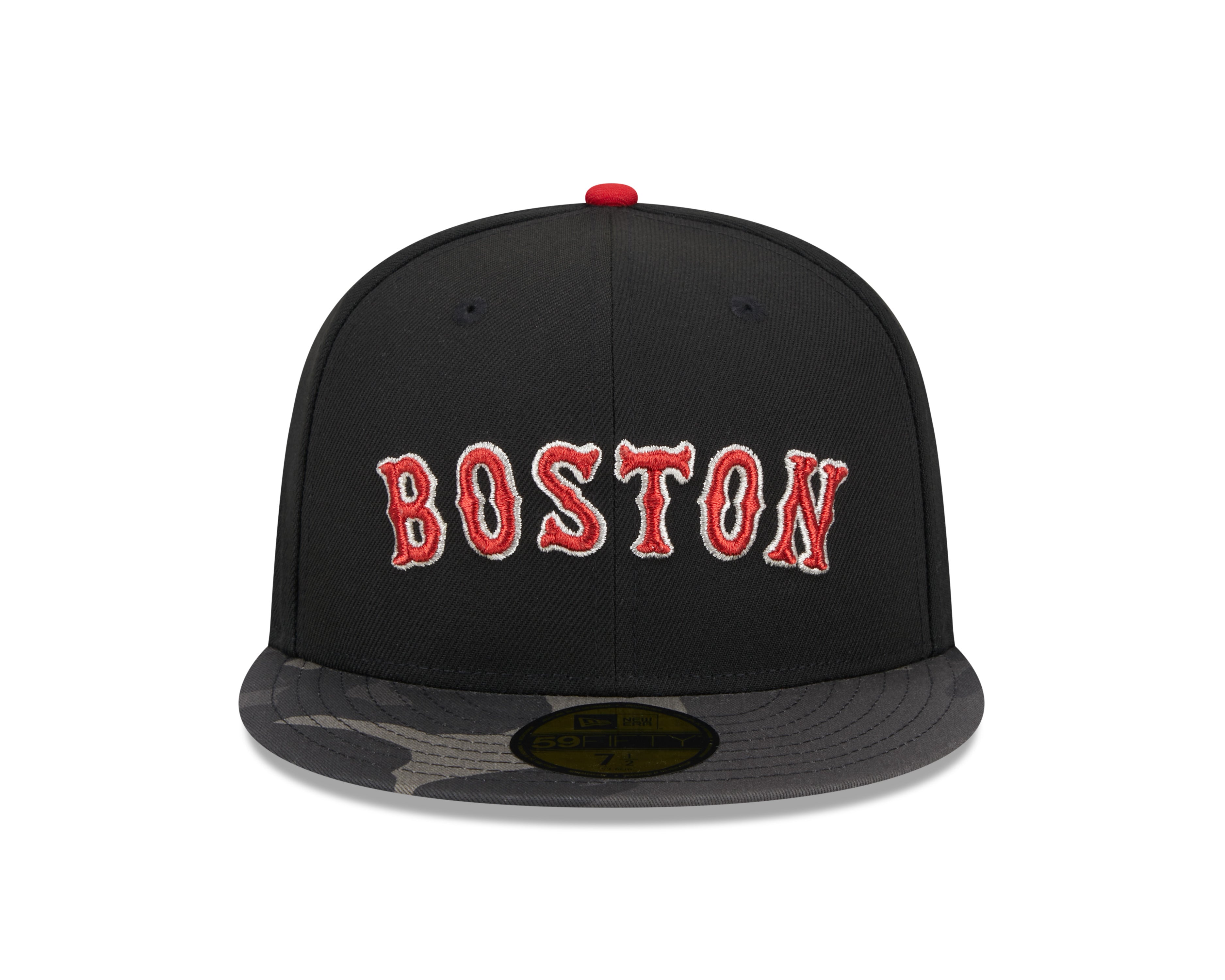 Casquette ajustée noire métallisée camouflage 59Fifty MLB New Era des Red Sox de Boston pour hommes