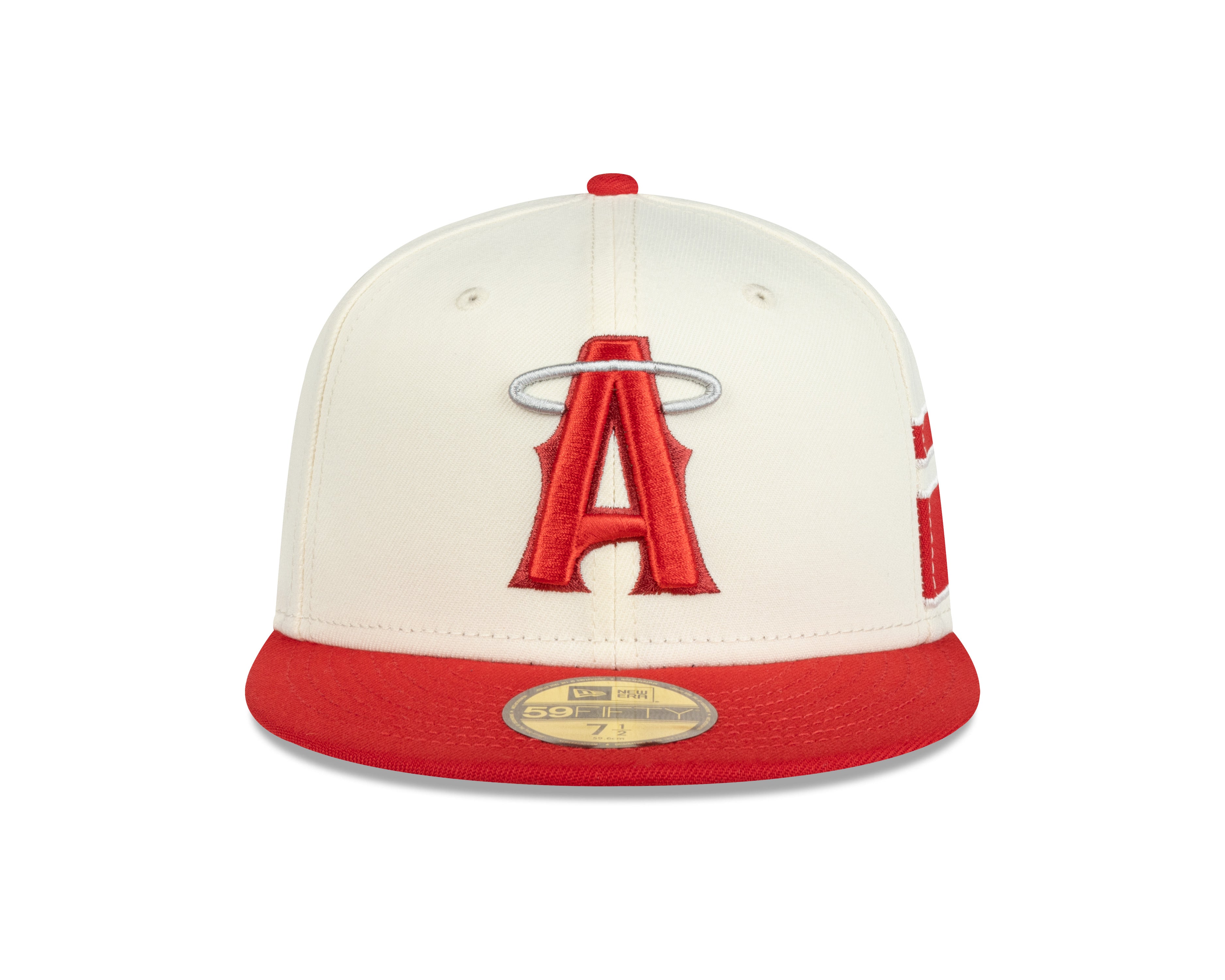 Casquette ajustée 59Fifty City Connect 2022 beige/rouge pour homme des Angels d'Anaheim MLB New Era