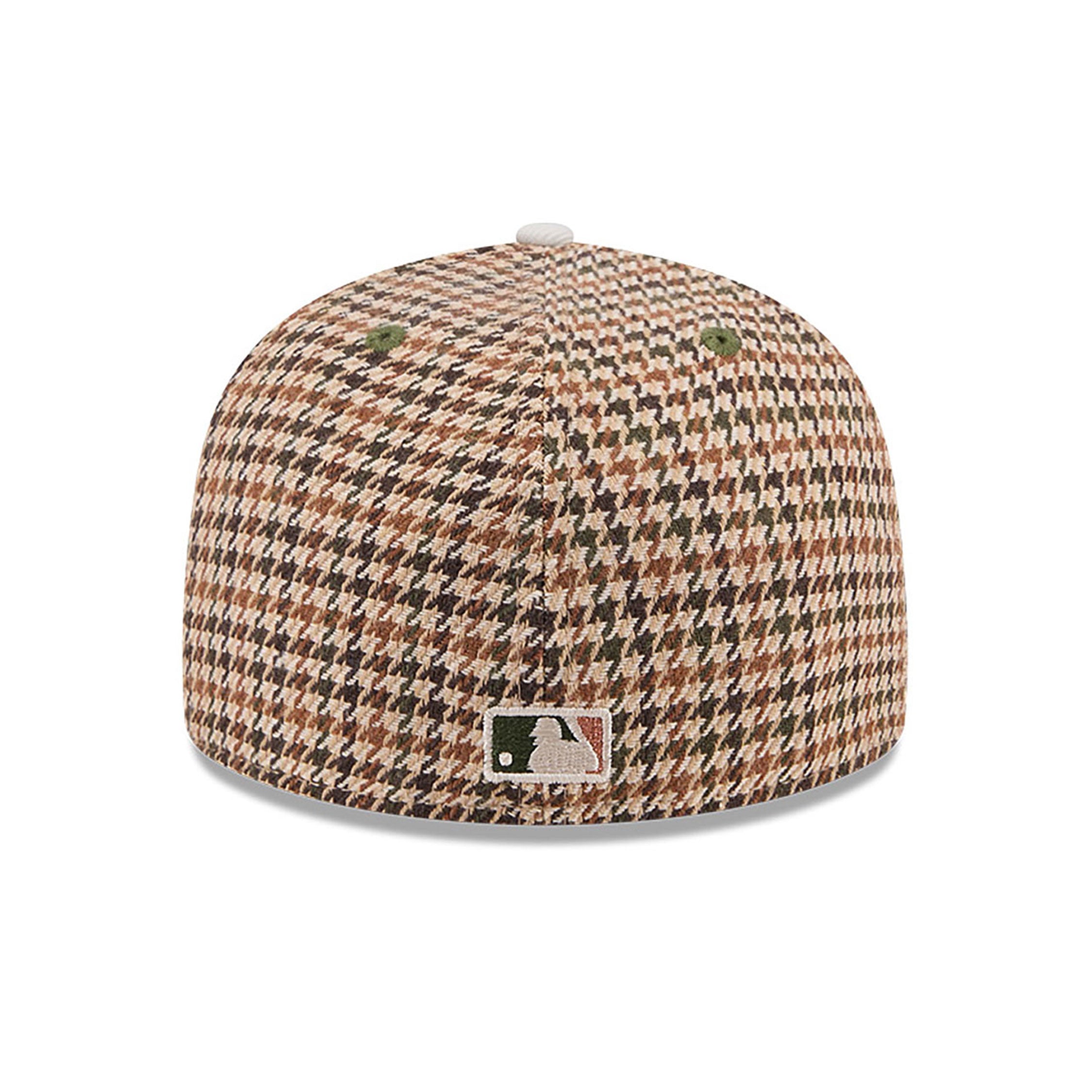 Casquette ajustée pied-de-poule beige 59Fifty 2000 World Series New Era des Yankees de New York pour hommes