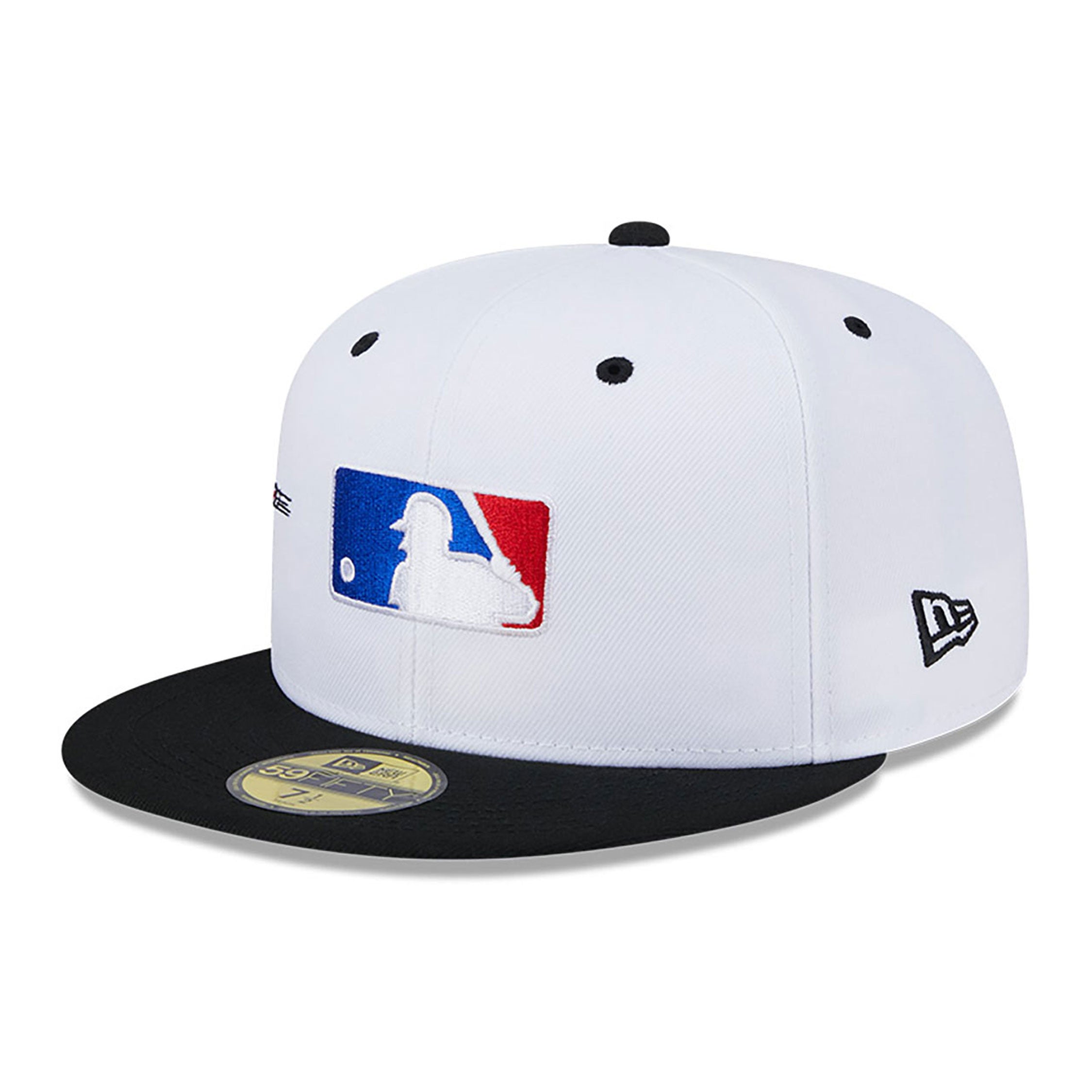 MLB Batterman Logo New Era Casquette ajustée blanche 59Fifty mascottes de la Ligue américaine pour hommes