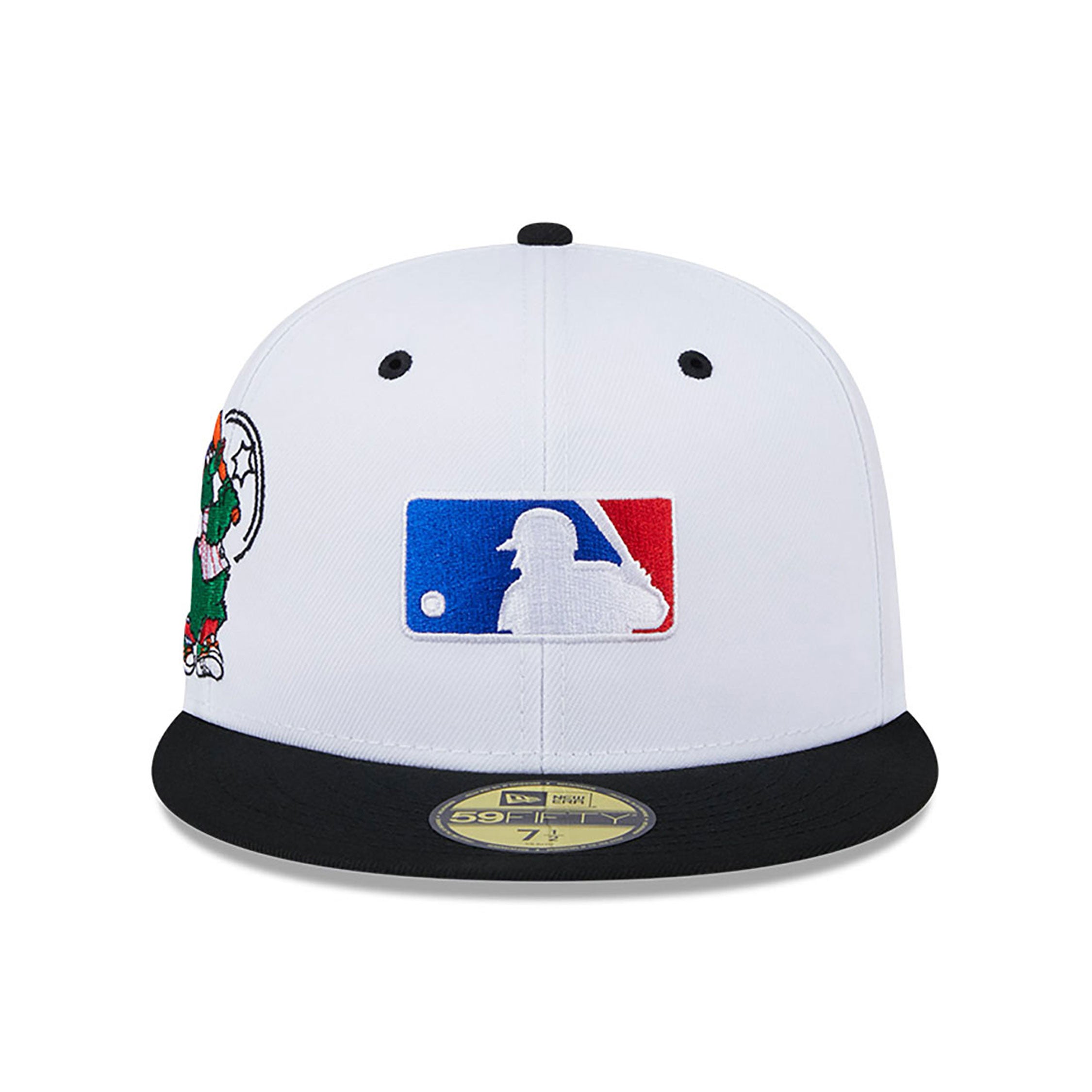 MLB Batterman Logo New Era Men's White 59Fifty National League Mascots Fitted Hat