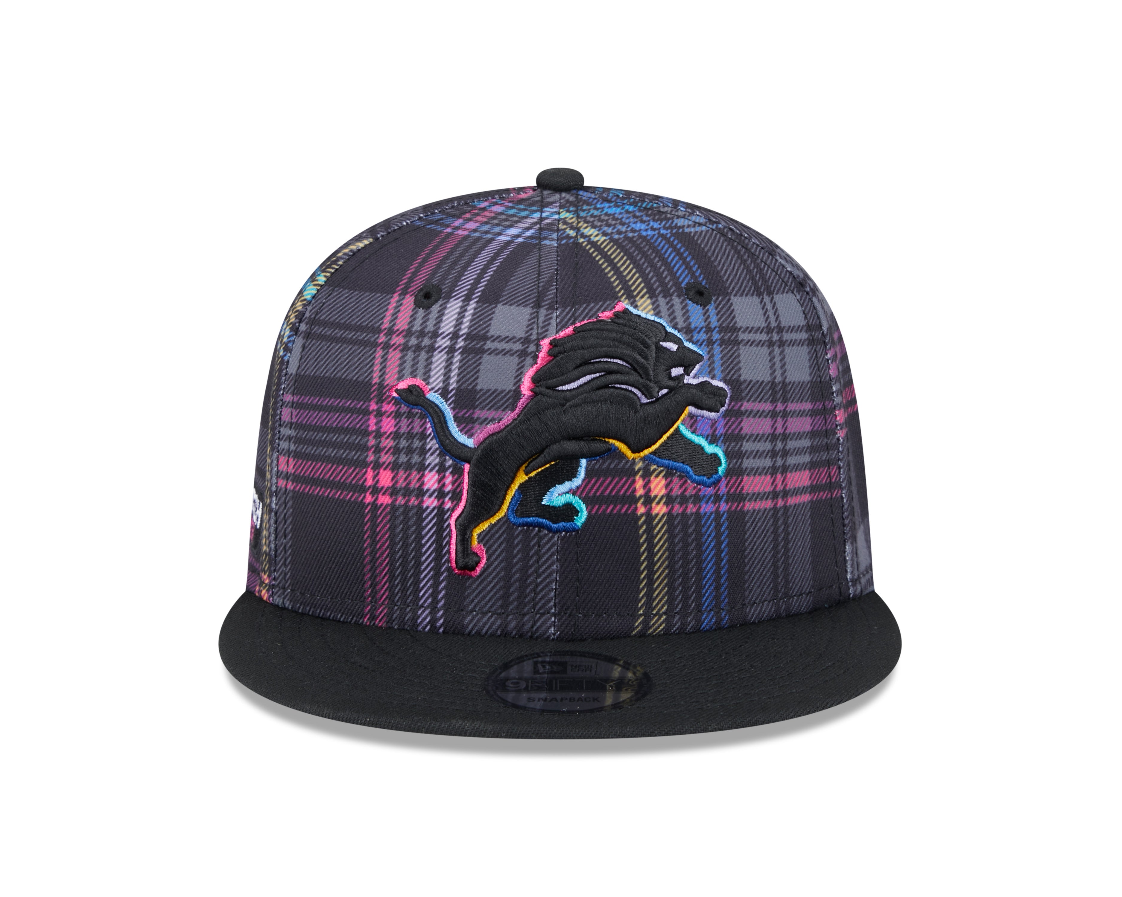 Detroit Lions NFL New Era Men's Black 9Fifty Crucial Catch Snapback