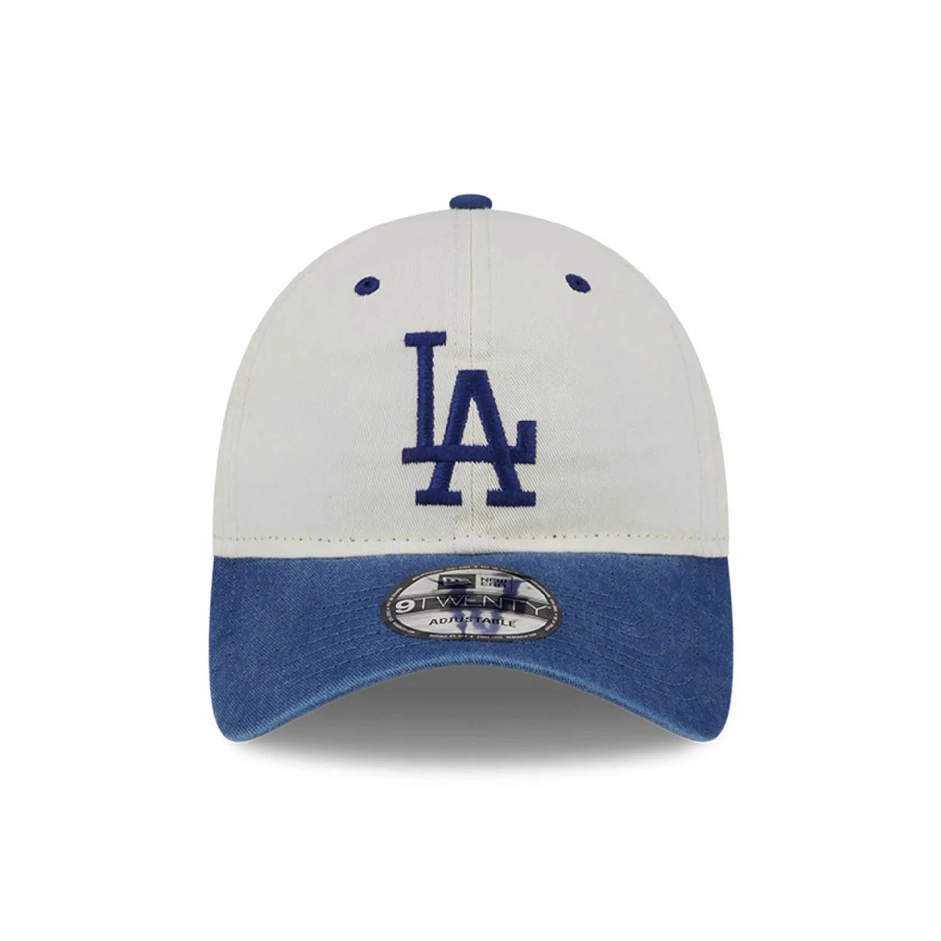 Los Angeles Dodgers MLB New Era Men's White/Royal 9Twenty Classic Sidescript Adjustable Hat