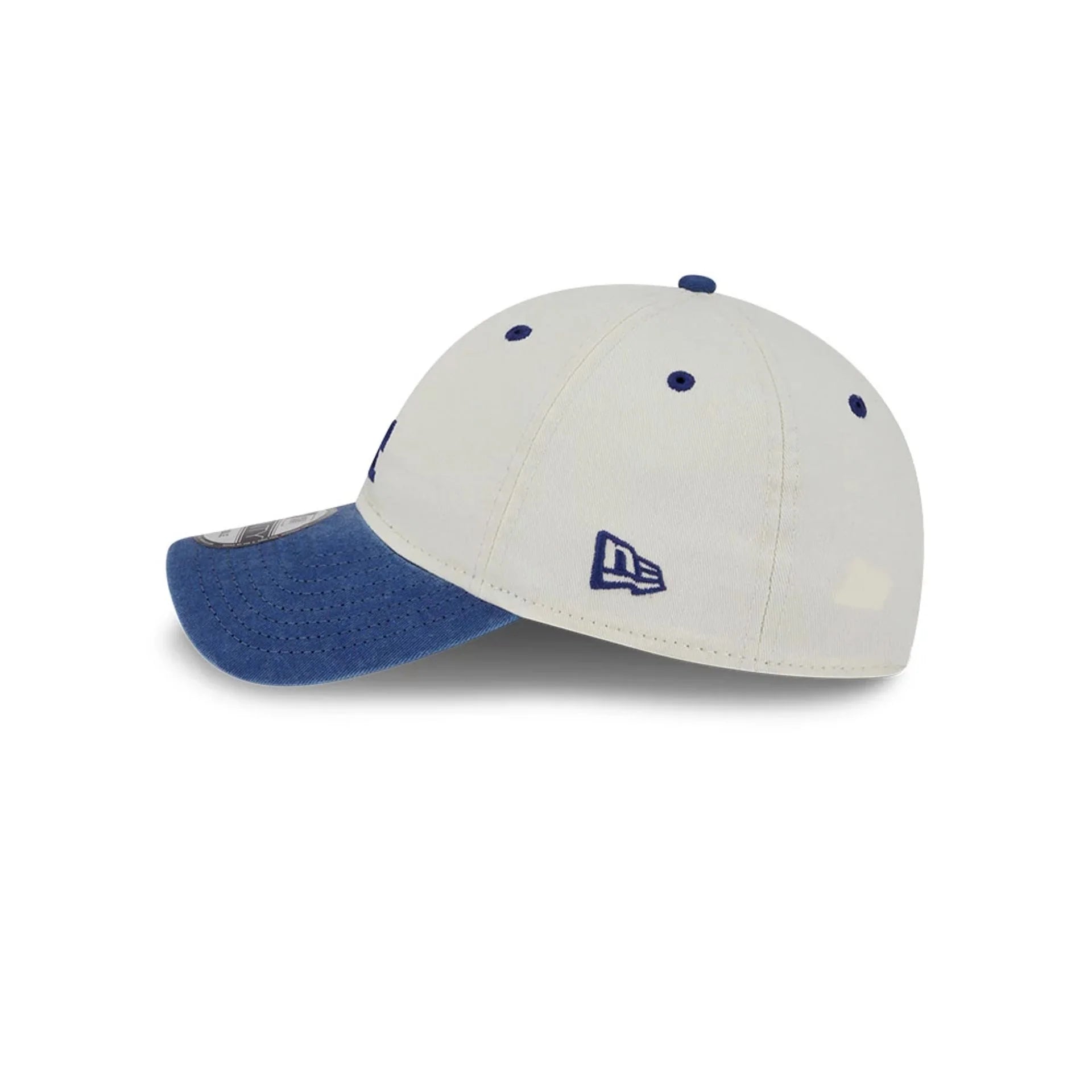 Los Angeles Dodgers MLB New Era Men's White/Royal 9Twenty Classic Sidescript Adjustable Hat