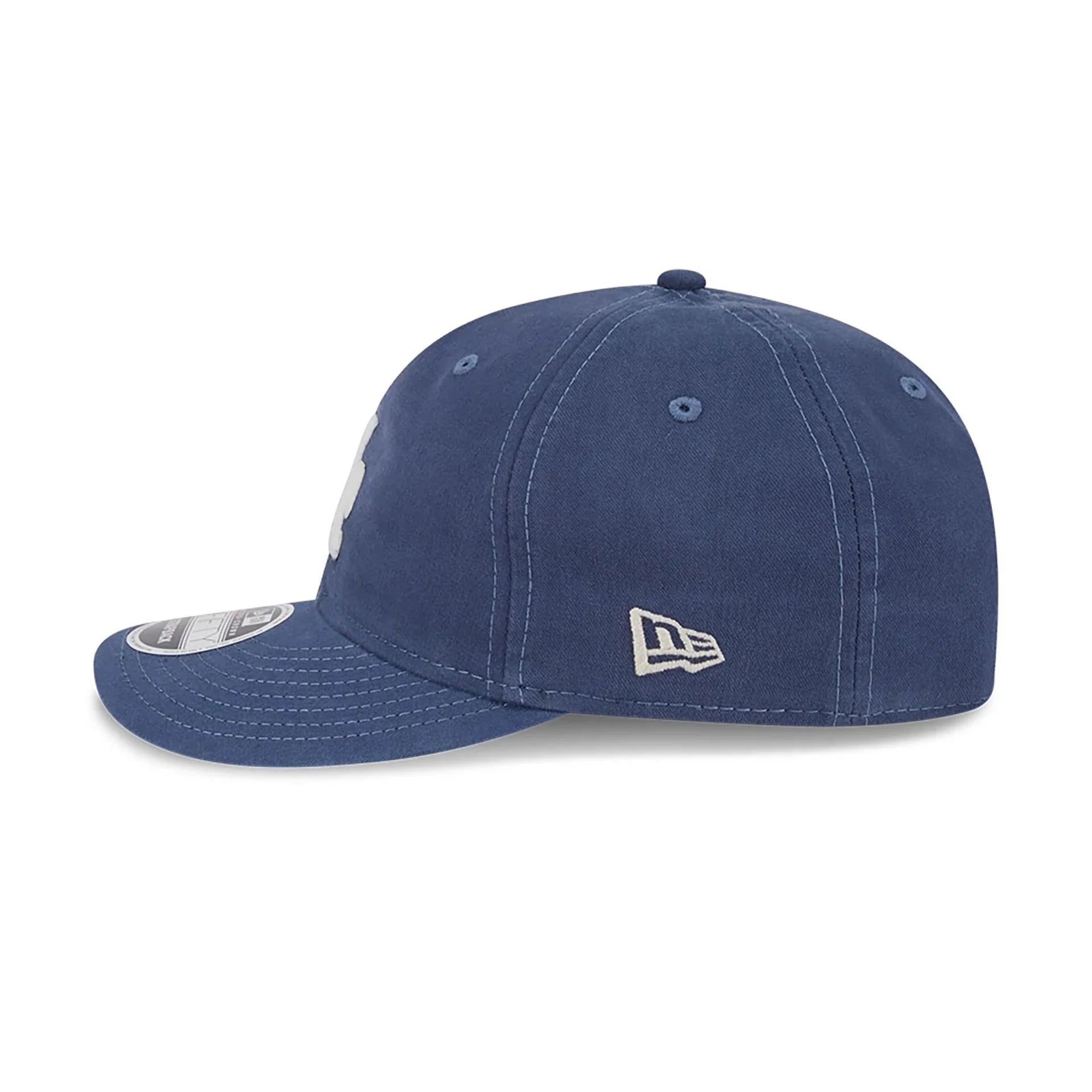 Los Angeles Dodgers MLB New Era Men's Dark Blue Retro Crown 9Fifty Canvas Felt Strapback Hat