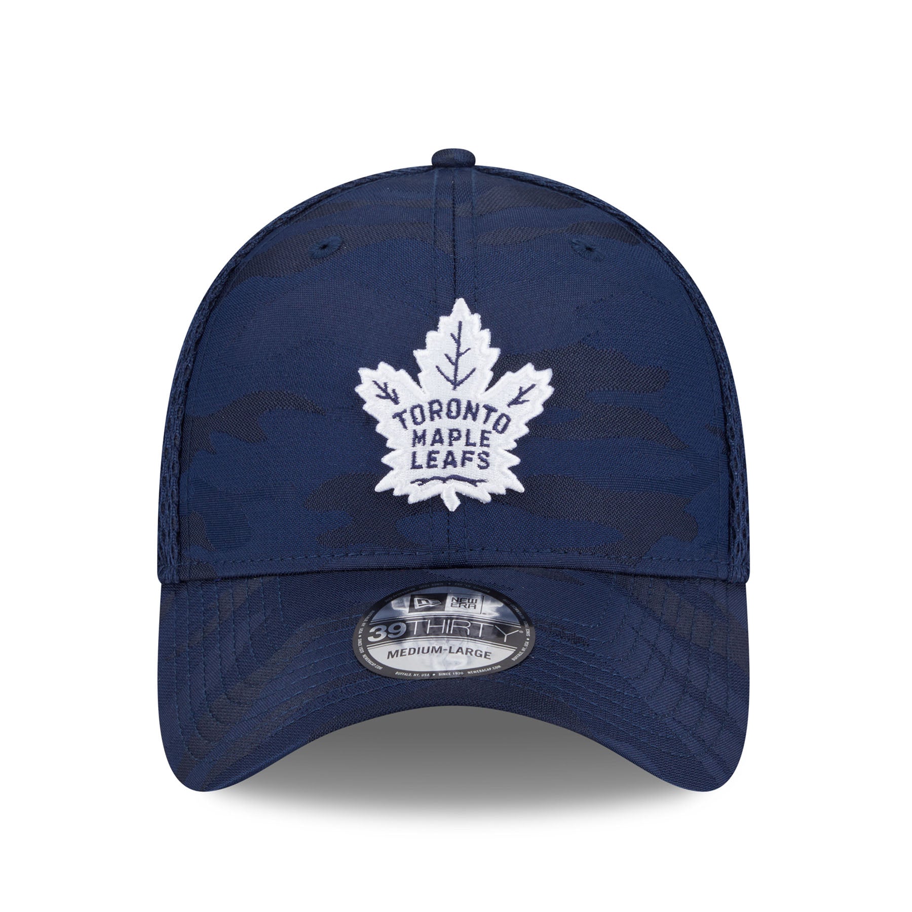 Casquette extensible 39Thirty camouflage bleu marine pour homme des Maple Leafs de Toronto de la LNH New Era