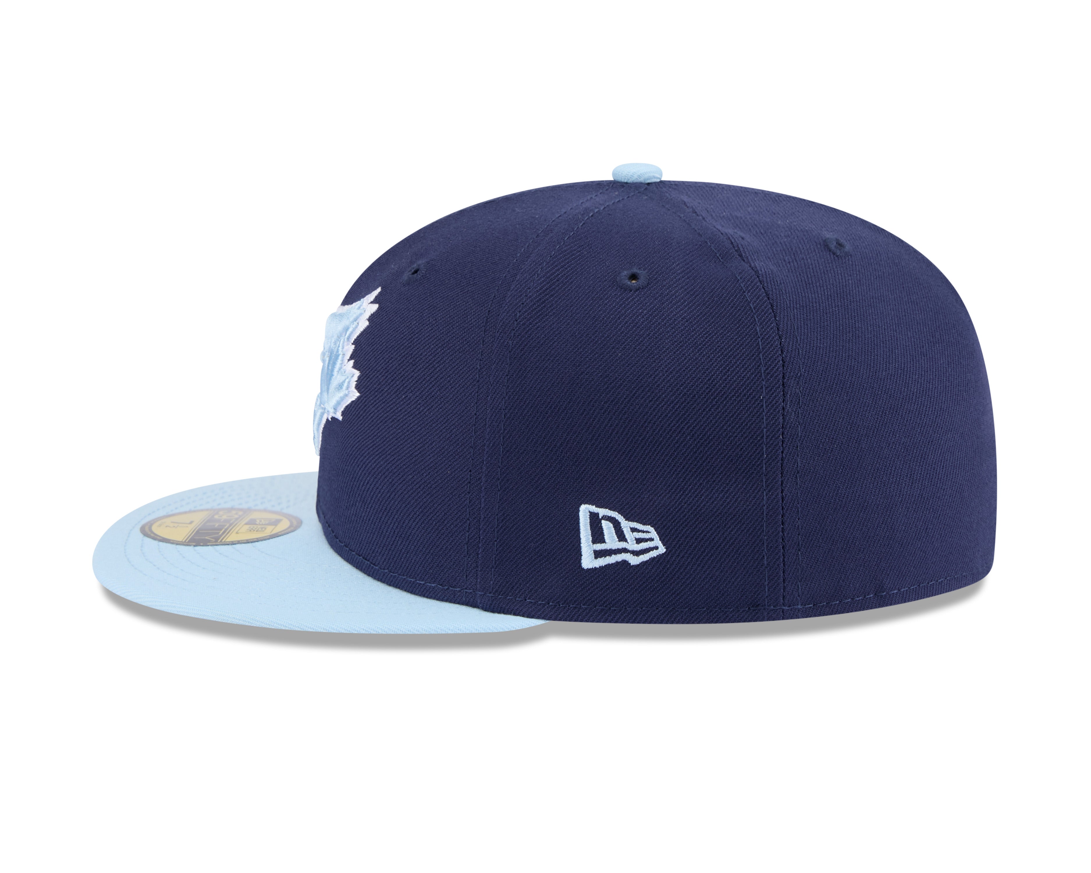 Casquette ajustée MLB 59Fifty bicolore bleu marine pour homme des Toronto Blue Jays de New Era