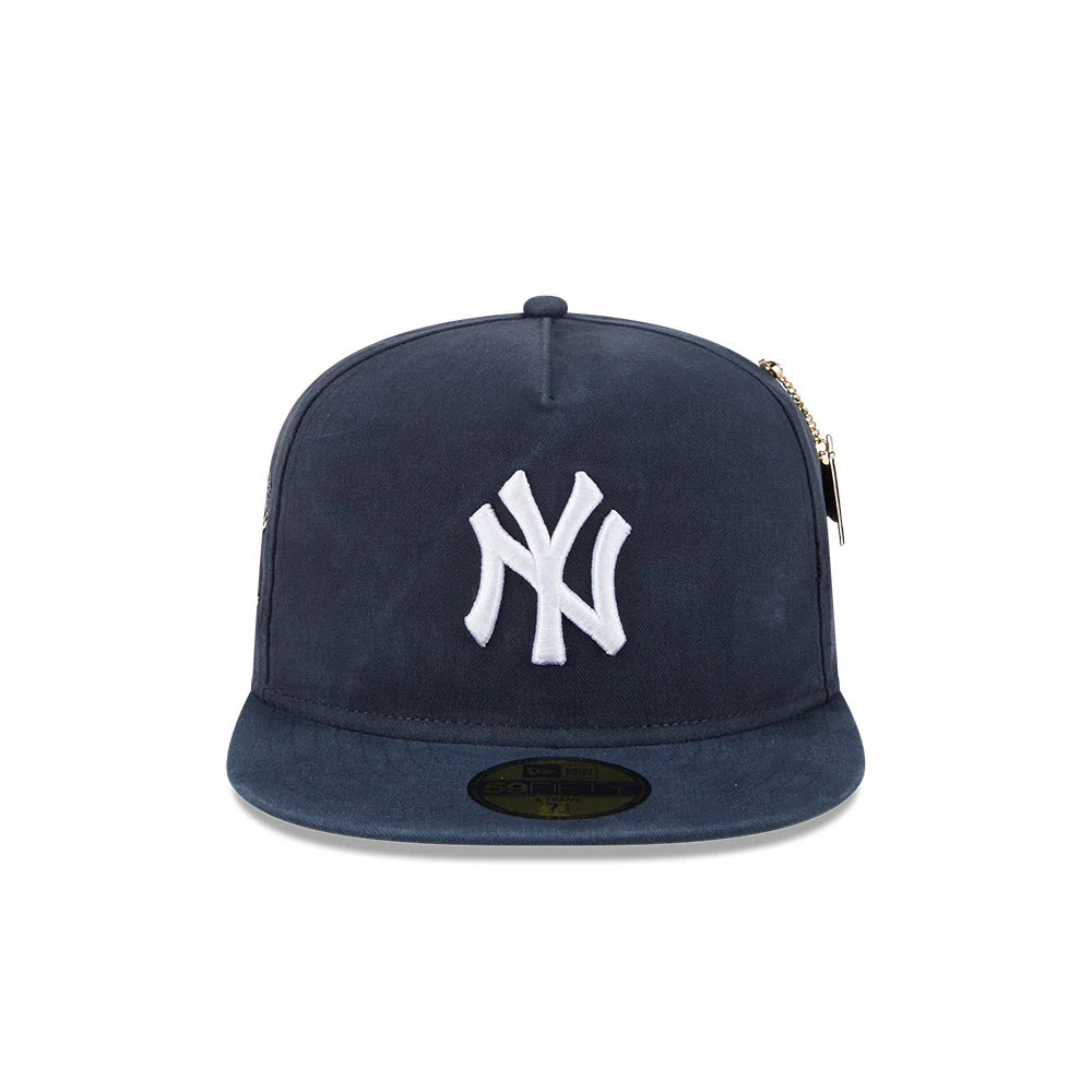 New York Yankees MLB New Era Men's Dark Blue 59Fifty A-Frame Championship Side Flag