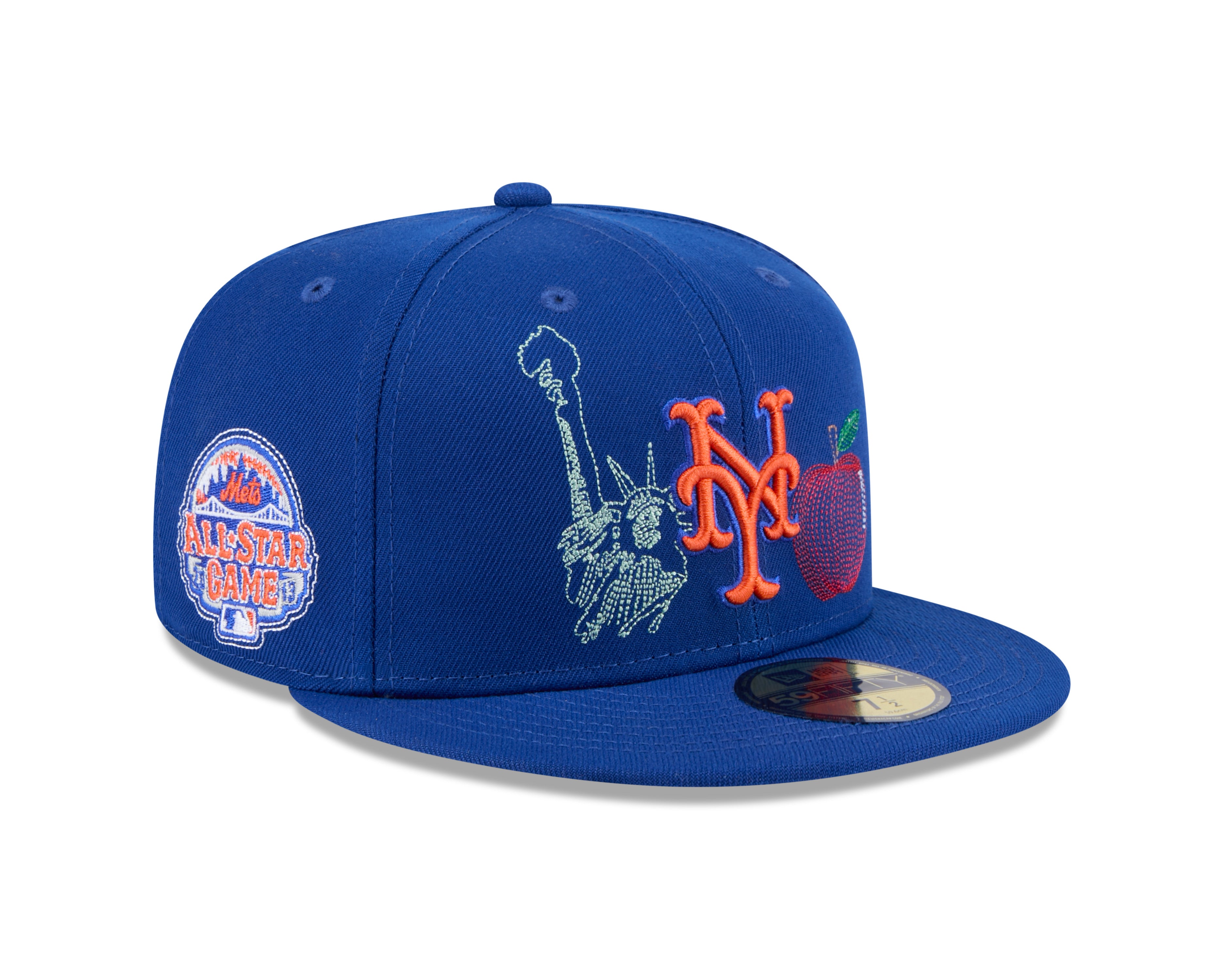 New York Mets MLB New Era Men's Royal Blue 59Fifty State Stitch Fitted Hat