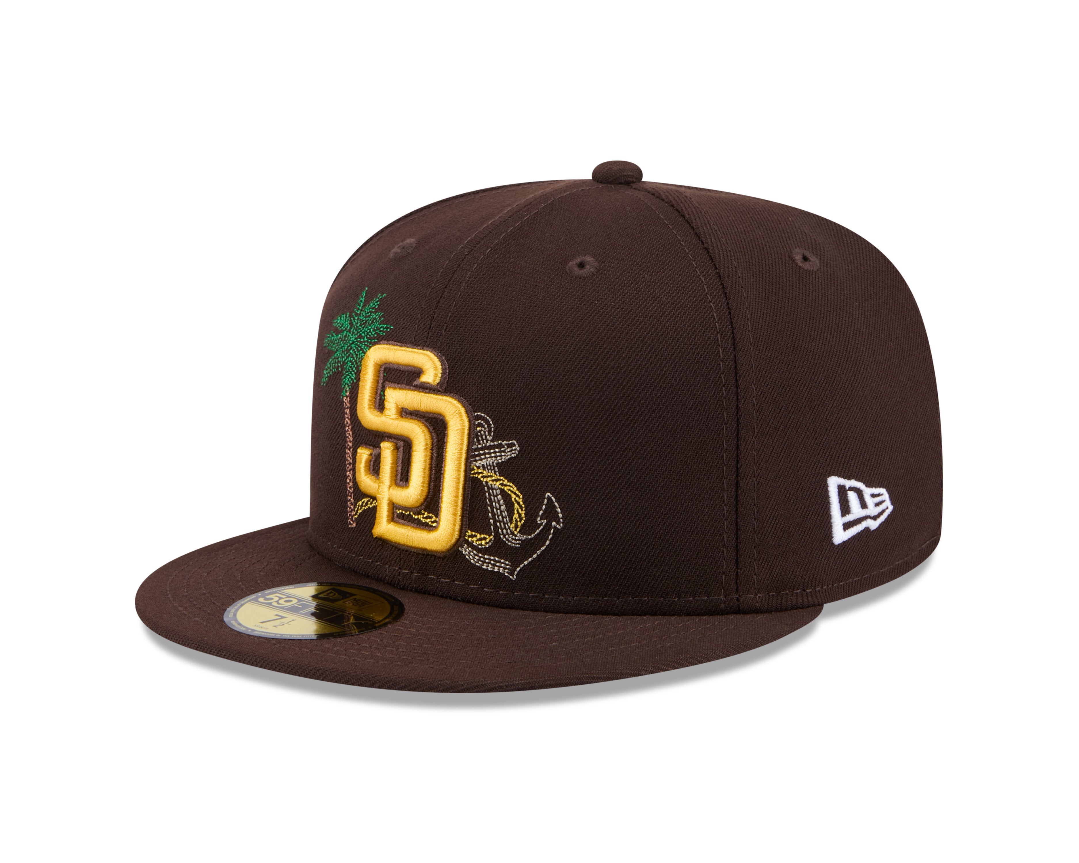 San Diego Padres MLB New Era Men's Brown 59Fifty State Stitch Fitted Hat