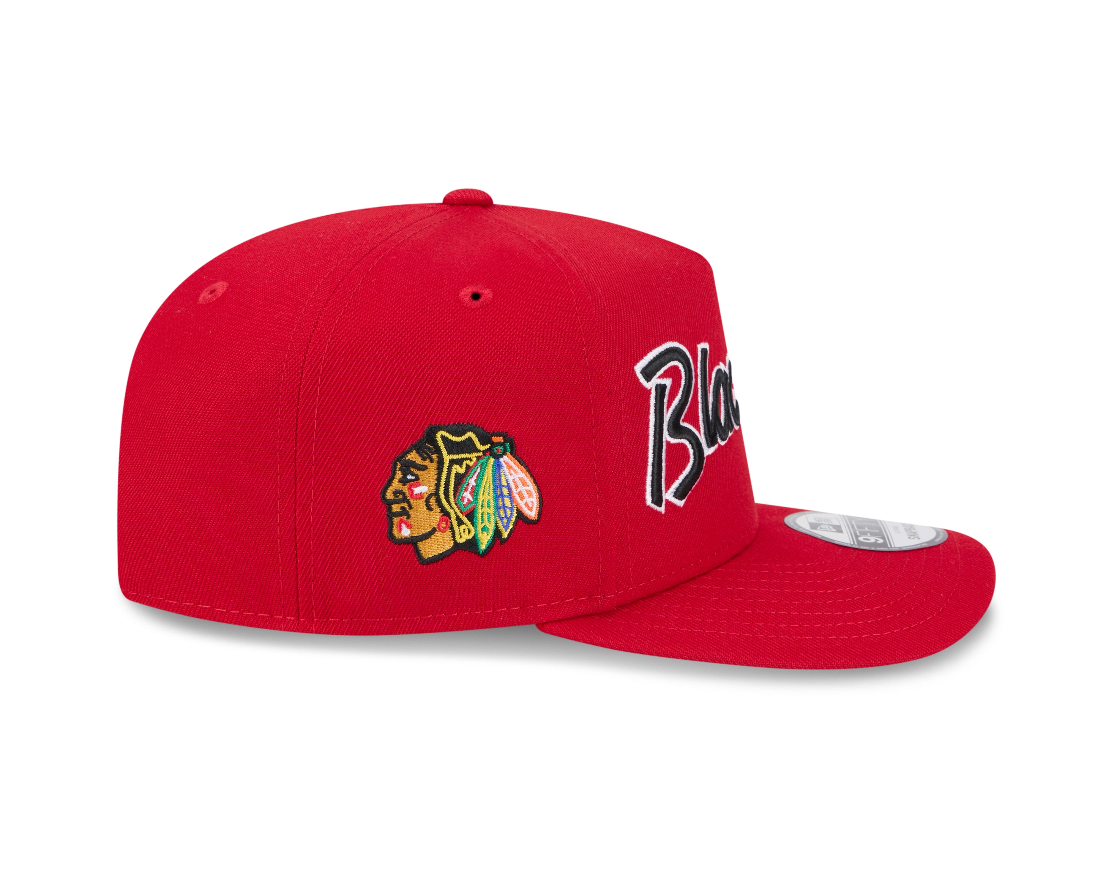 Chicago Blackhawks NHL New Era Men's Red 9FIfty Script A-Frame Snapback