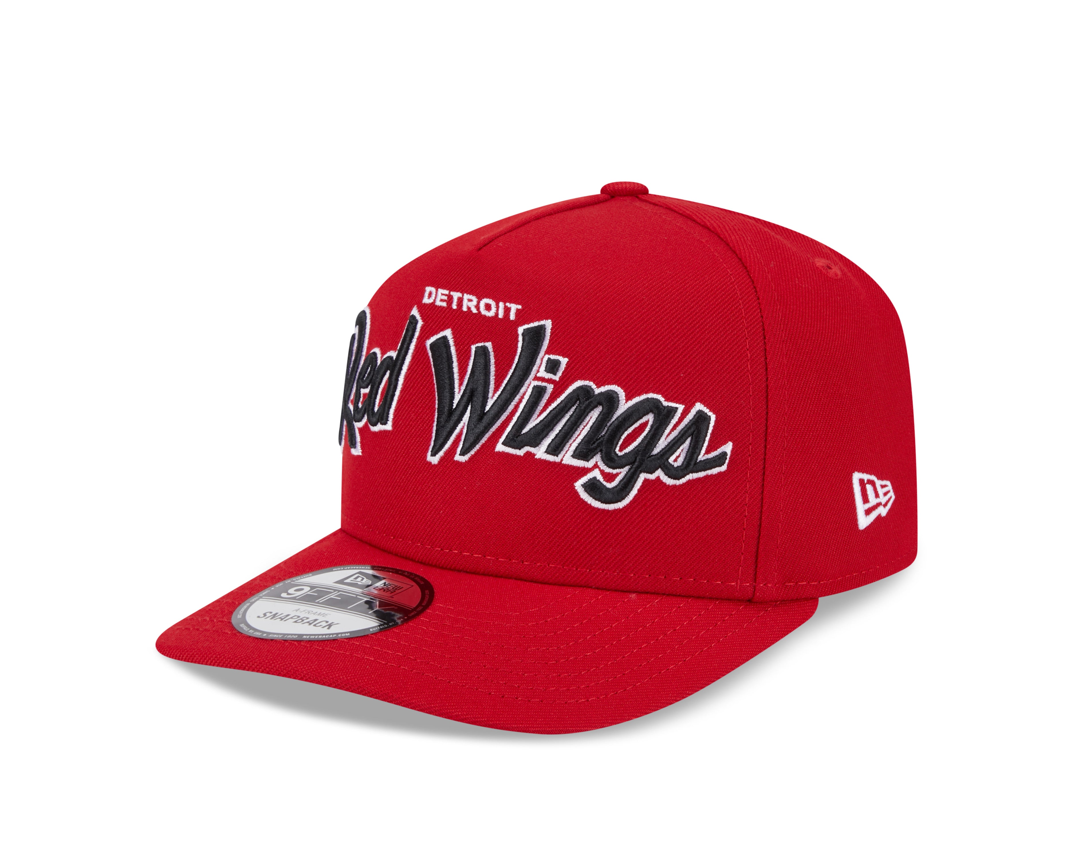 Detroit Red Wings NHL New Era Men's Red 9FIfty Script A-Frame Snapback