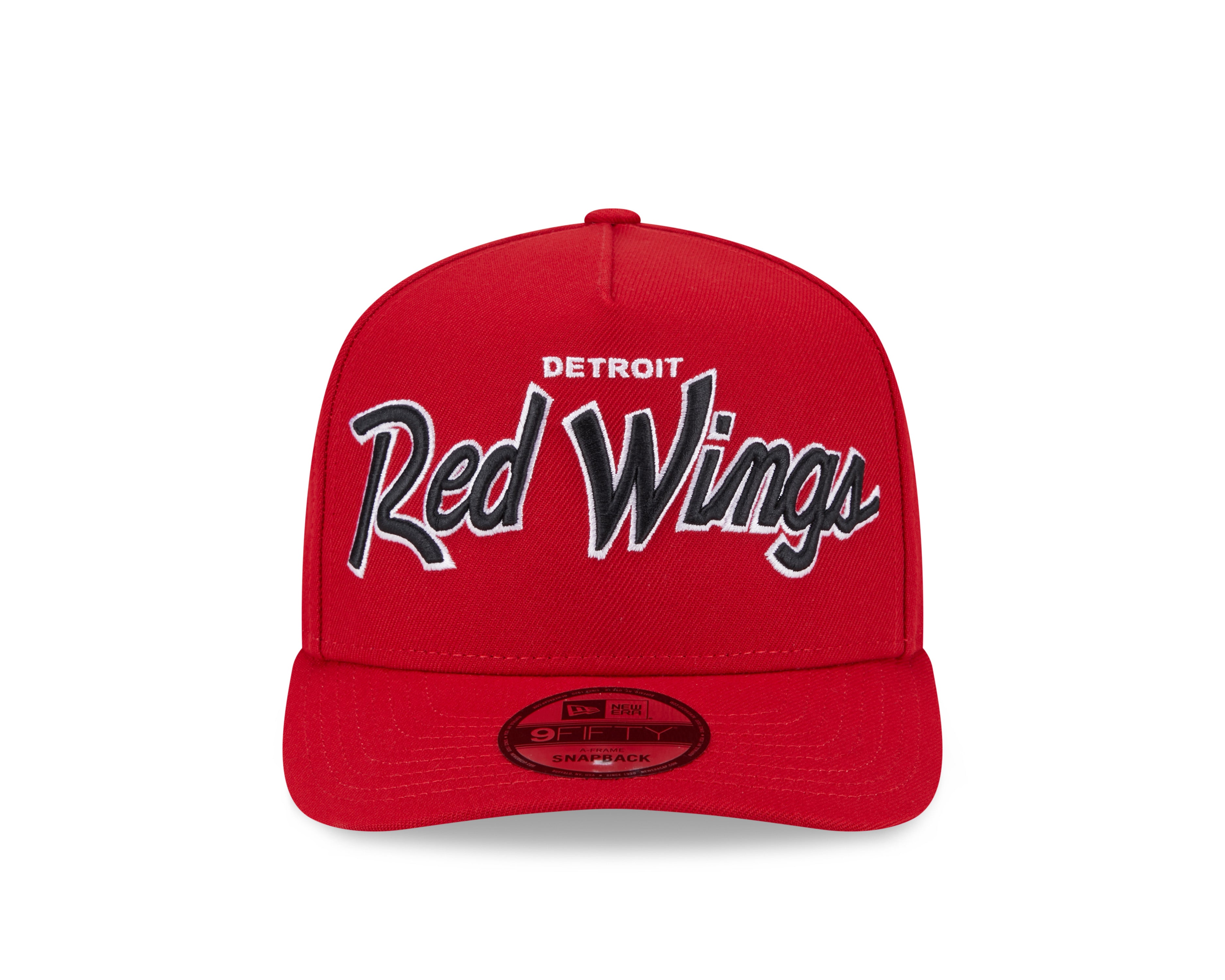 Detroit Red Wings NHL New Era Men's Red 9FIfty Script A-Frame Snapback